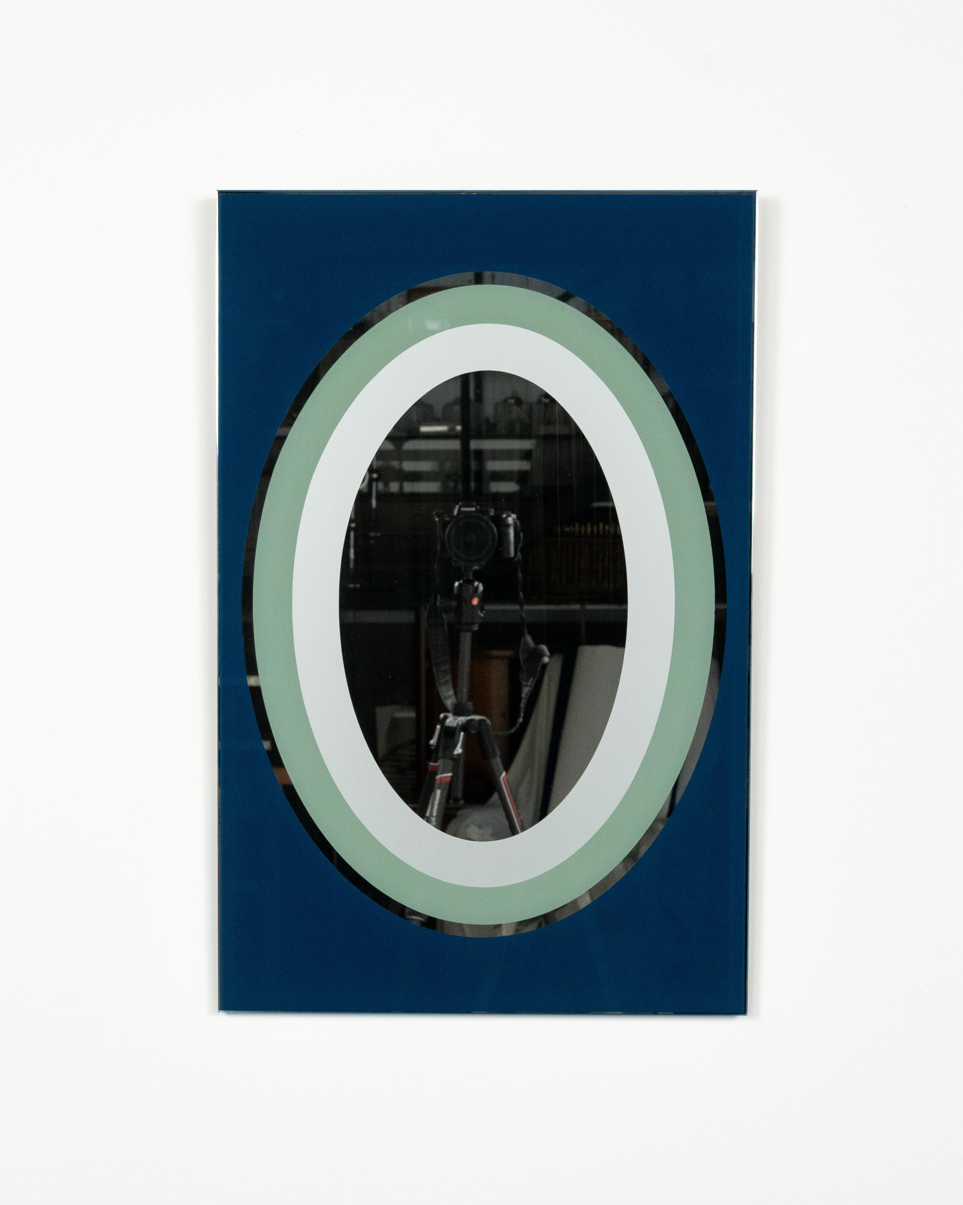 Espejo de pared rectangular de Sottsass Associati para Egizia, Italia Años 80 finales del siglo XX en venta