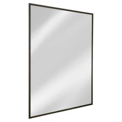 Miroir mural rectangulaire avec cadre en métal bronze foncé