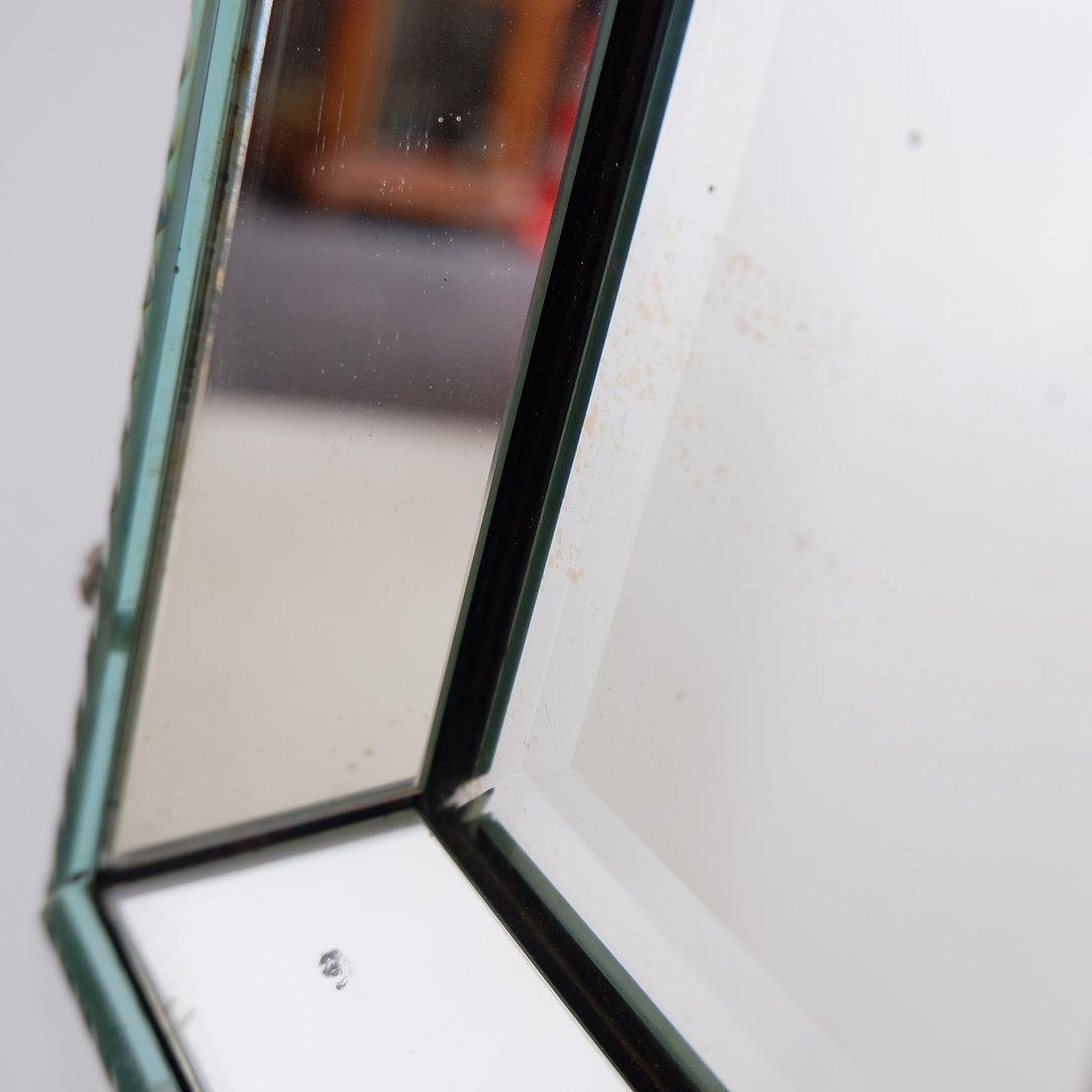 Rectangular Wall Mirror with Multi-Faceted Mirrors 8