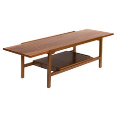 Retro Rectangular Walnut Coffee Table by Dunbar