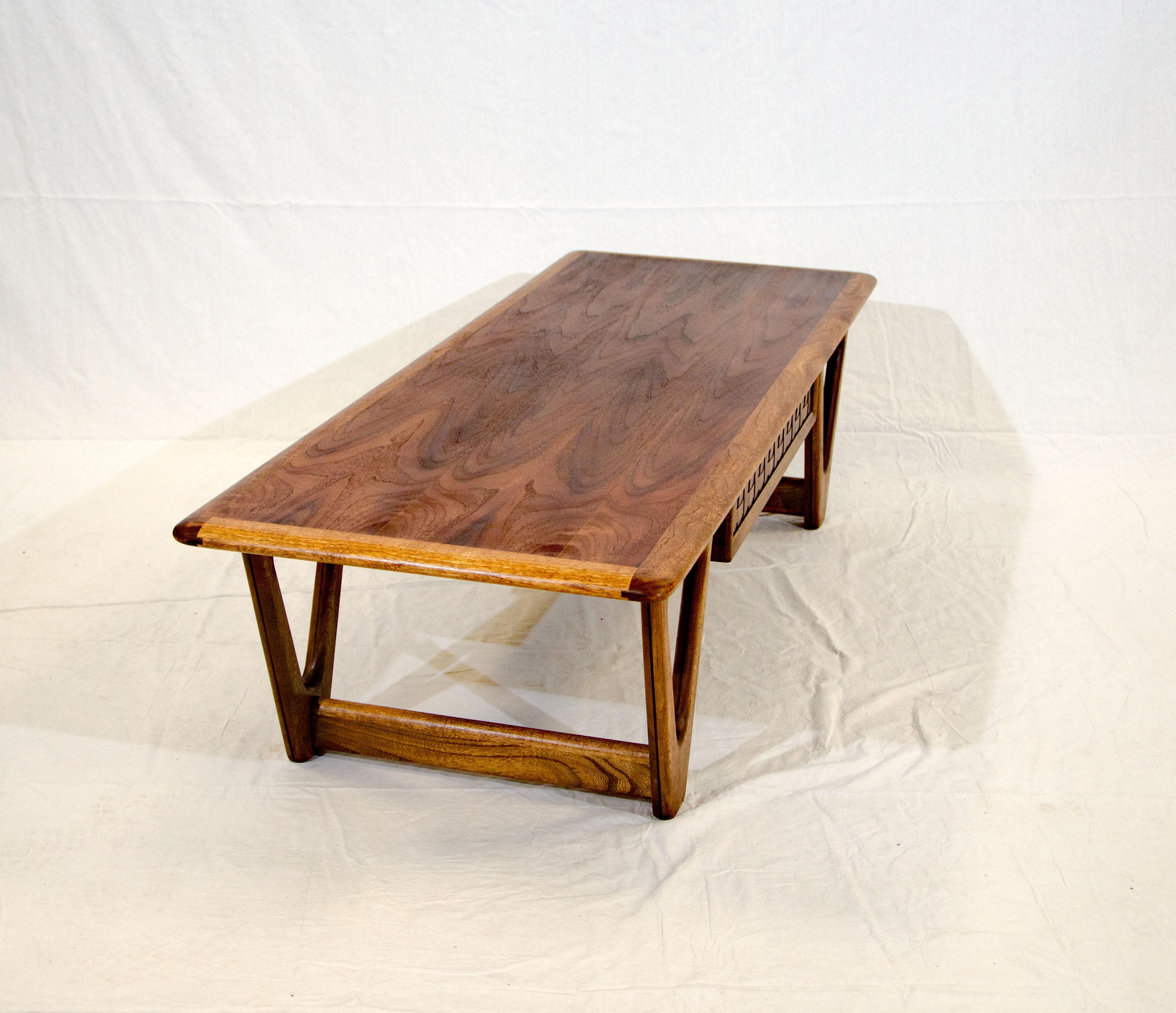 Mid-Century Modern Rectangular Walnut Coffee Table by Lane of Altavista, Virginia