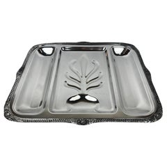 Rectangular Well & Tree Silver Plated Serving Tray by Sheridan Silver Company