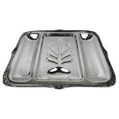Plateau de service rectangulaire en métal argenté Well & Tree de Sheridan Silver Company