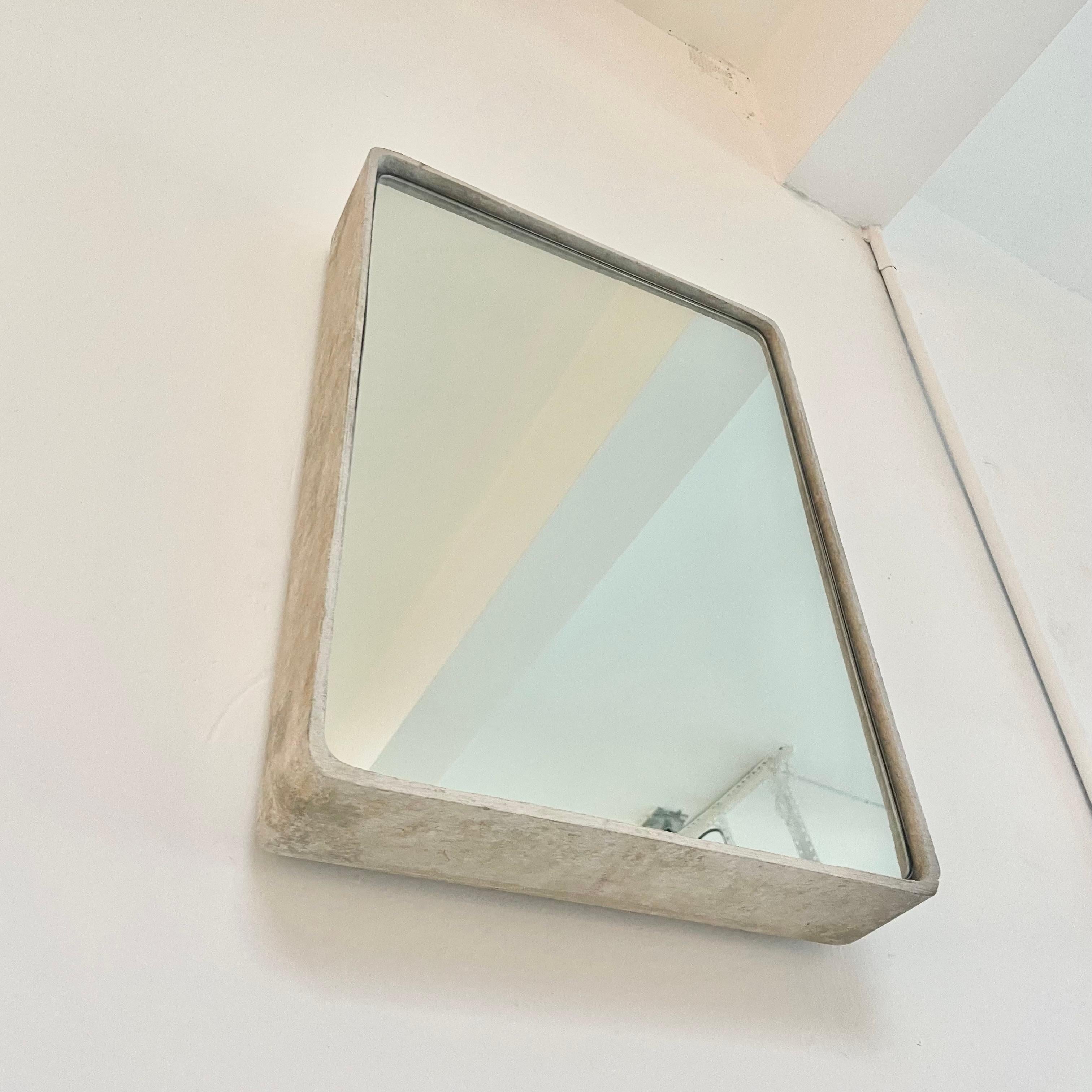 Rectangular Willy Guhl Concrete Mirror, 1960s Switzerland 5