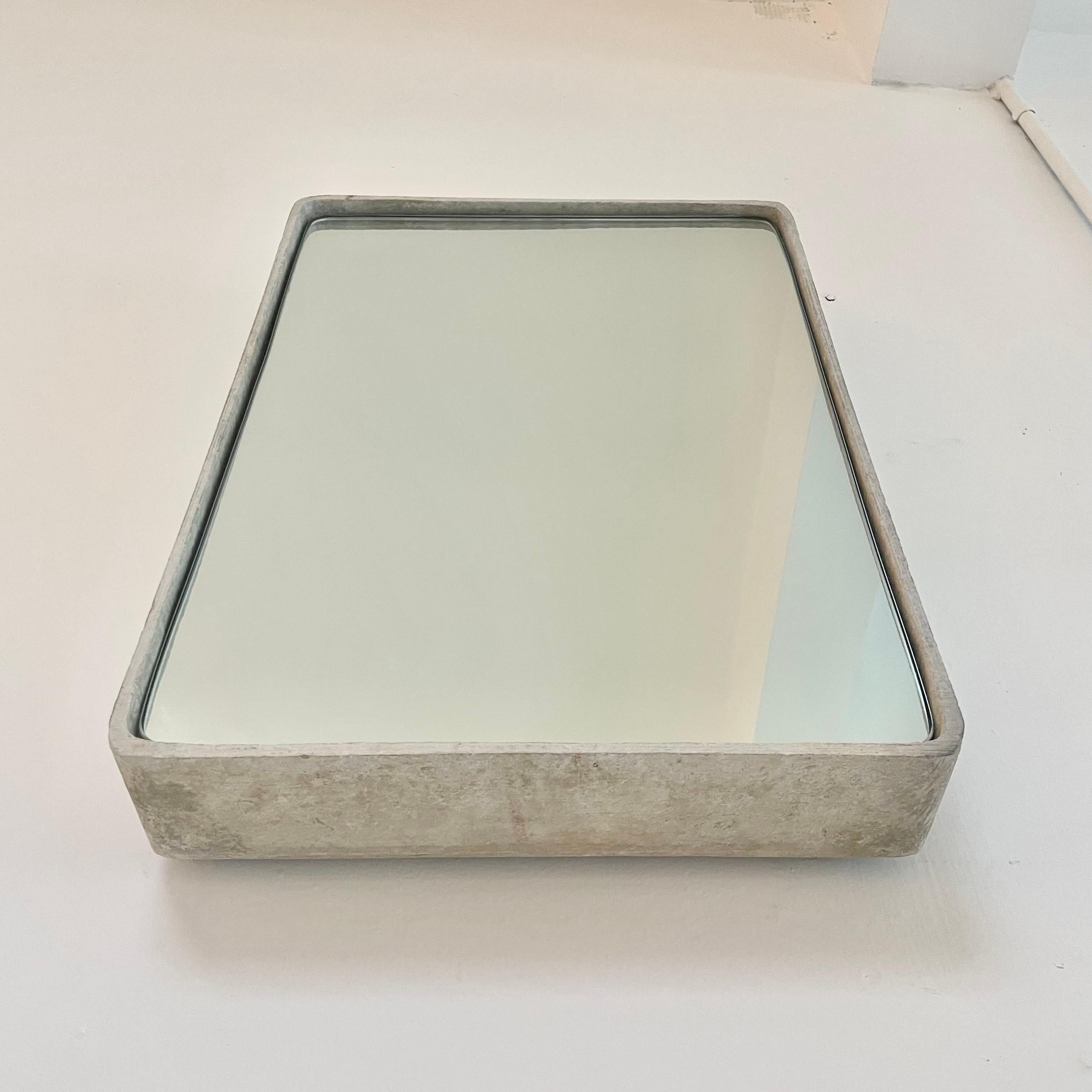 Rectangular Willy Guhl Concrete Mirror, 1960s Switzerland For Sale 6