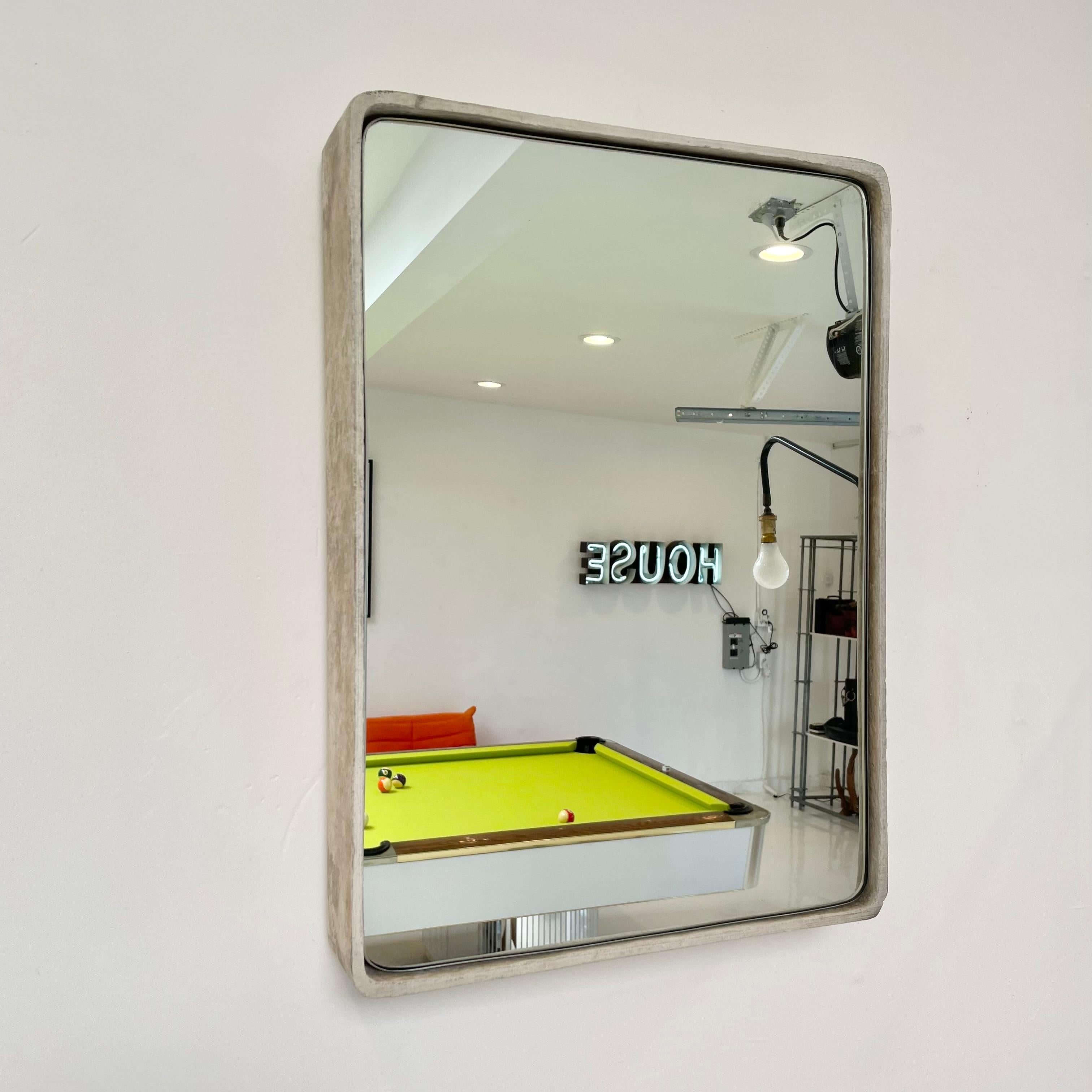 Mid-20th Century Rectangular Willy Guhl Concrete Mirror, 1960s Switzerland For Sale