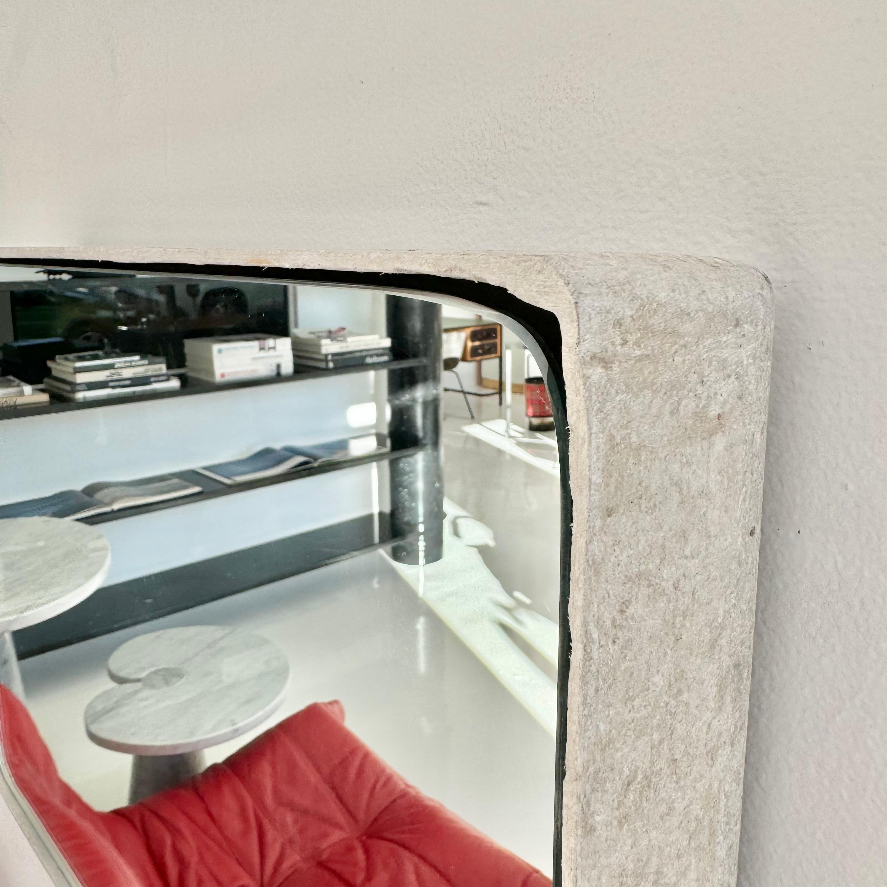 Rectangular Willy Guhl Concrete Mirror, 1960s Switzerland For Sale 2