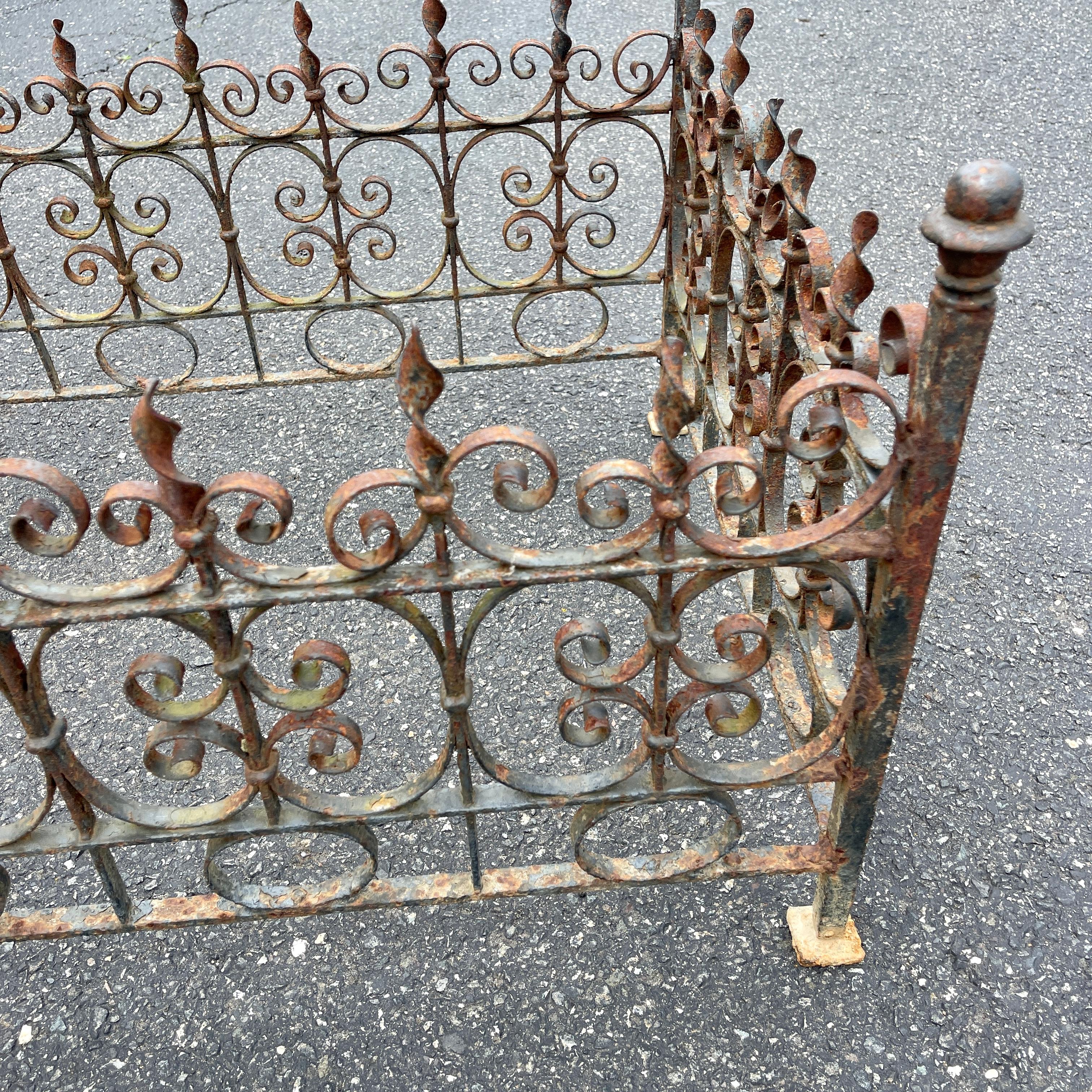 wrought iron patio fence