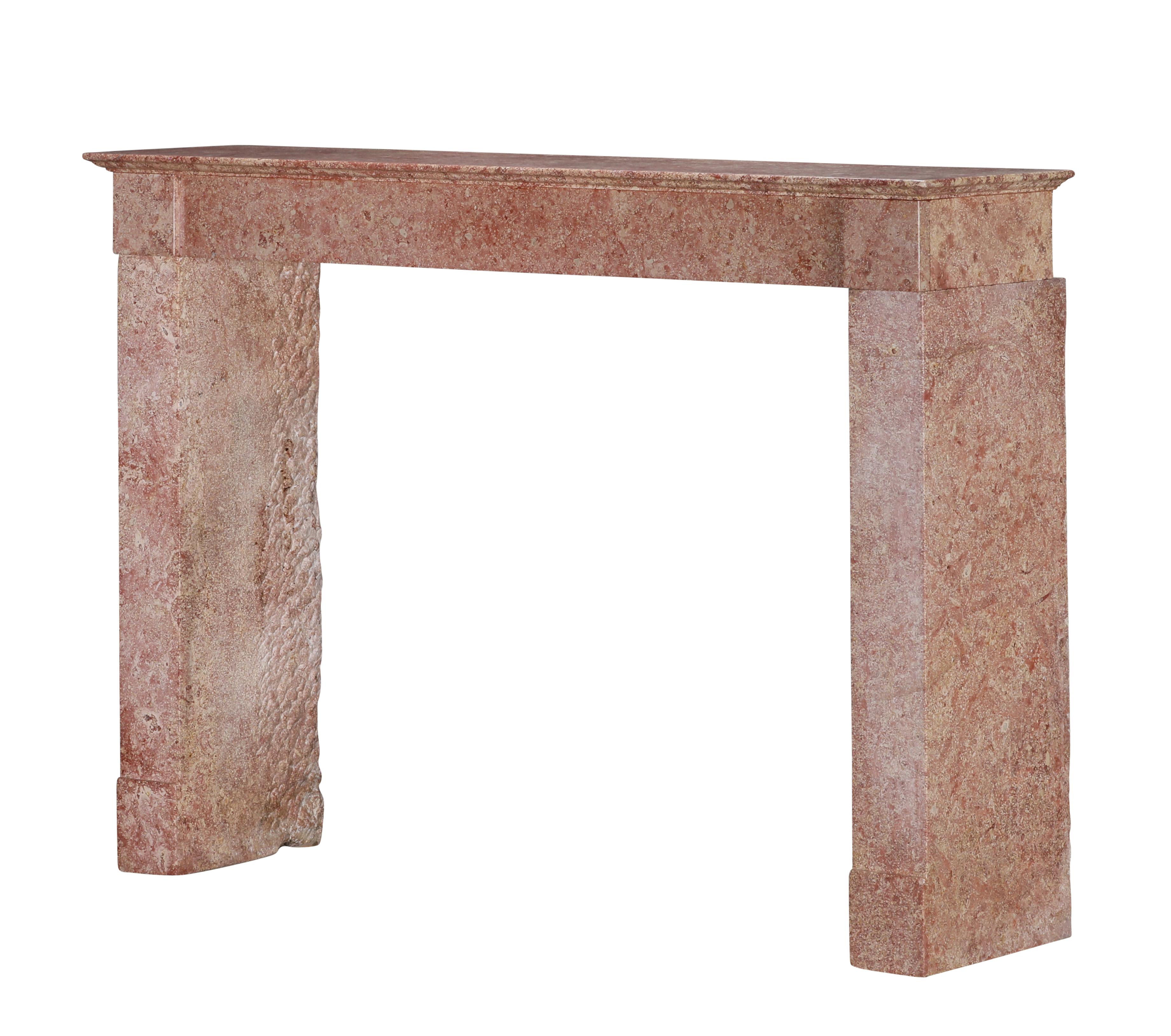 Rectilinear Timeless Antique Fireplace Mantel From Burgundy Castle For Sale 3