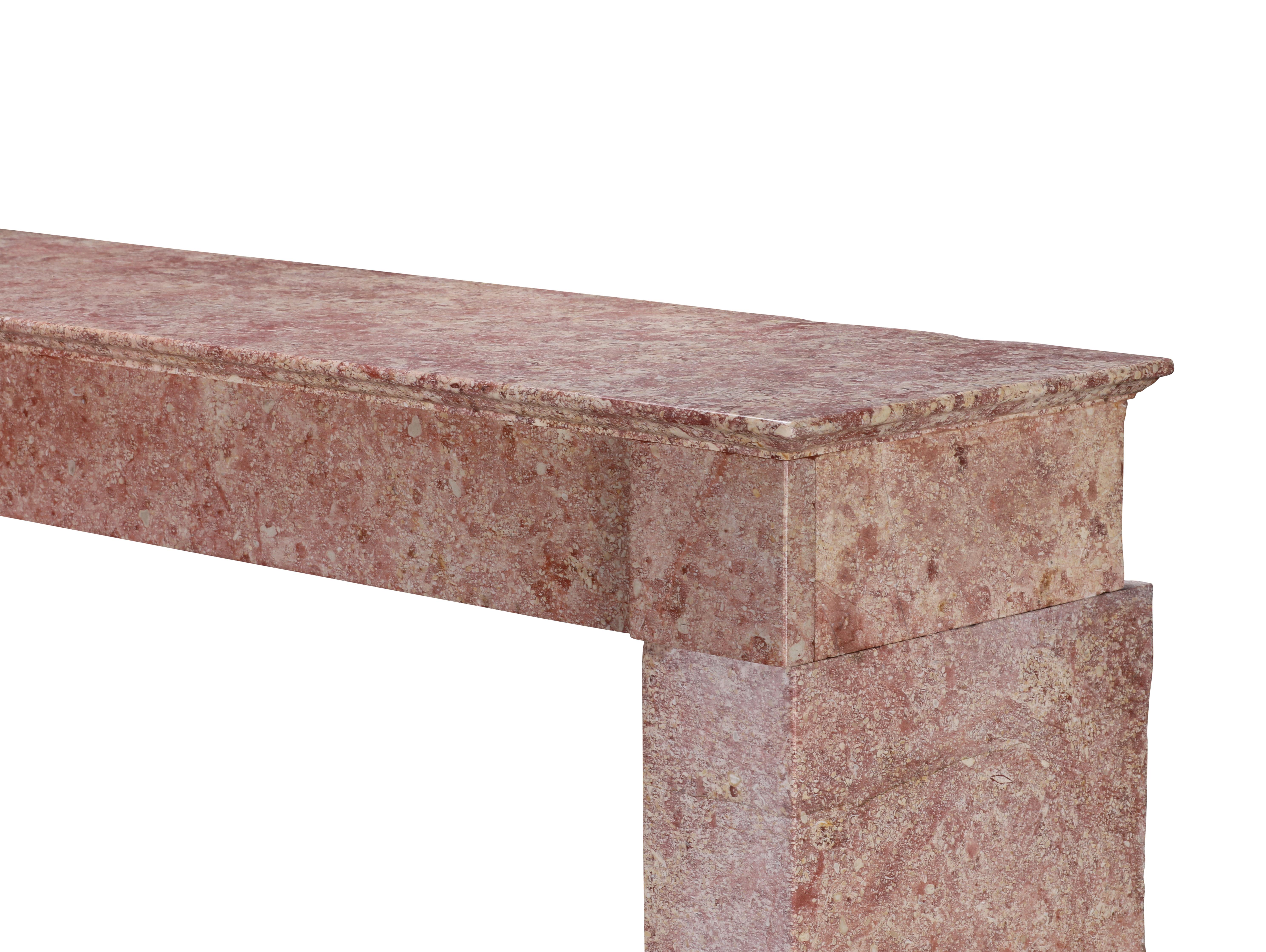 Rectilinear Timeless Antique Fireplace Mantel From Burgundy Castle For Sale 4
