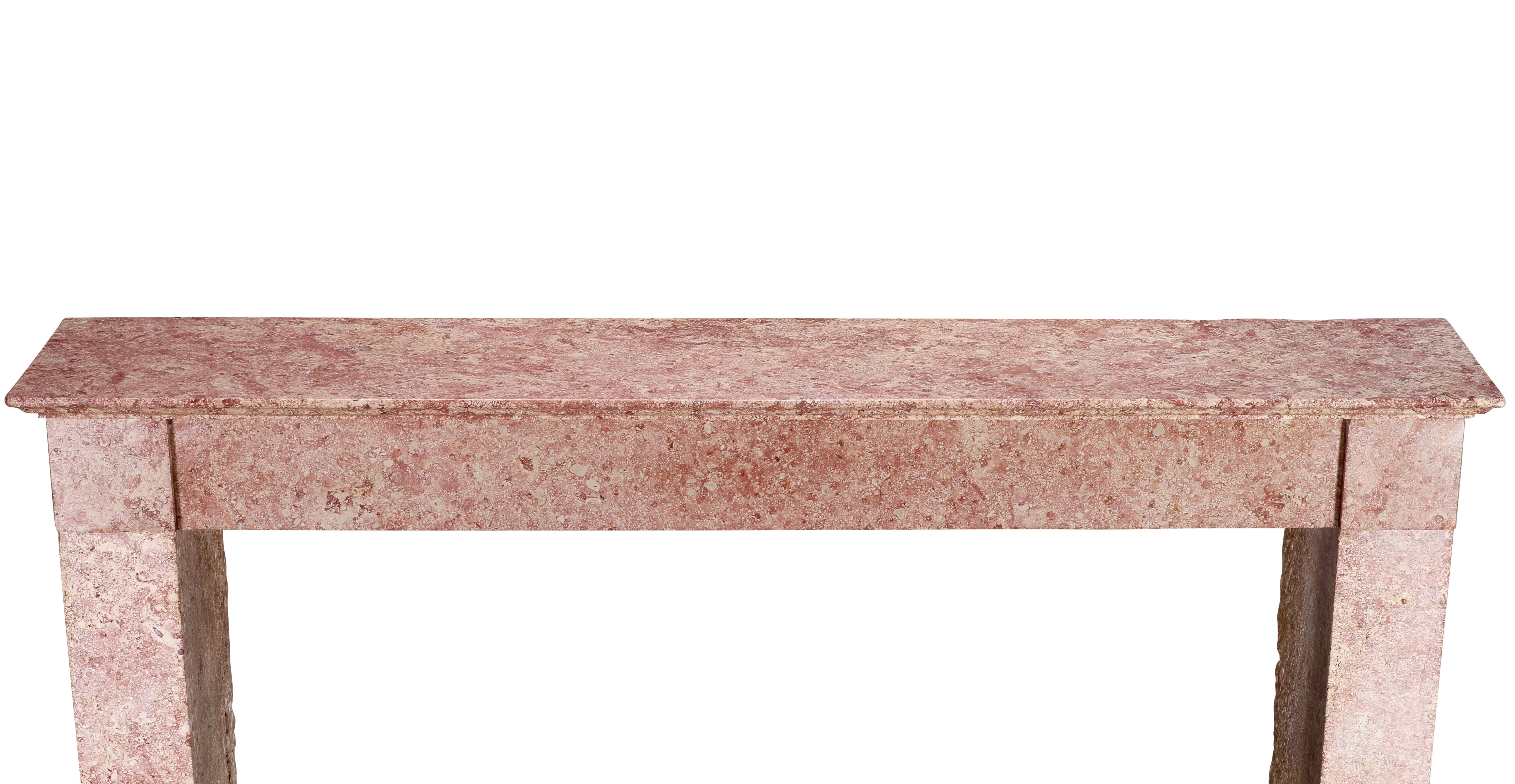 Rectilinear Timeless Antique Fireplace Mantel From Burgundy Castle For Sale 6