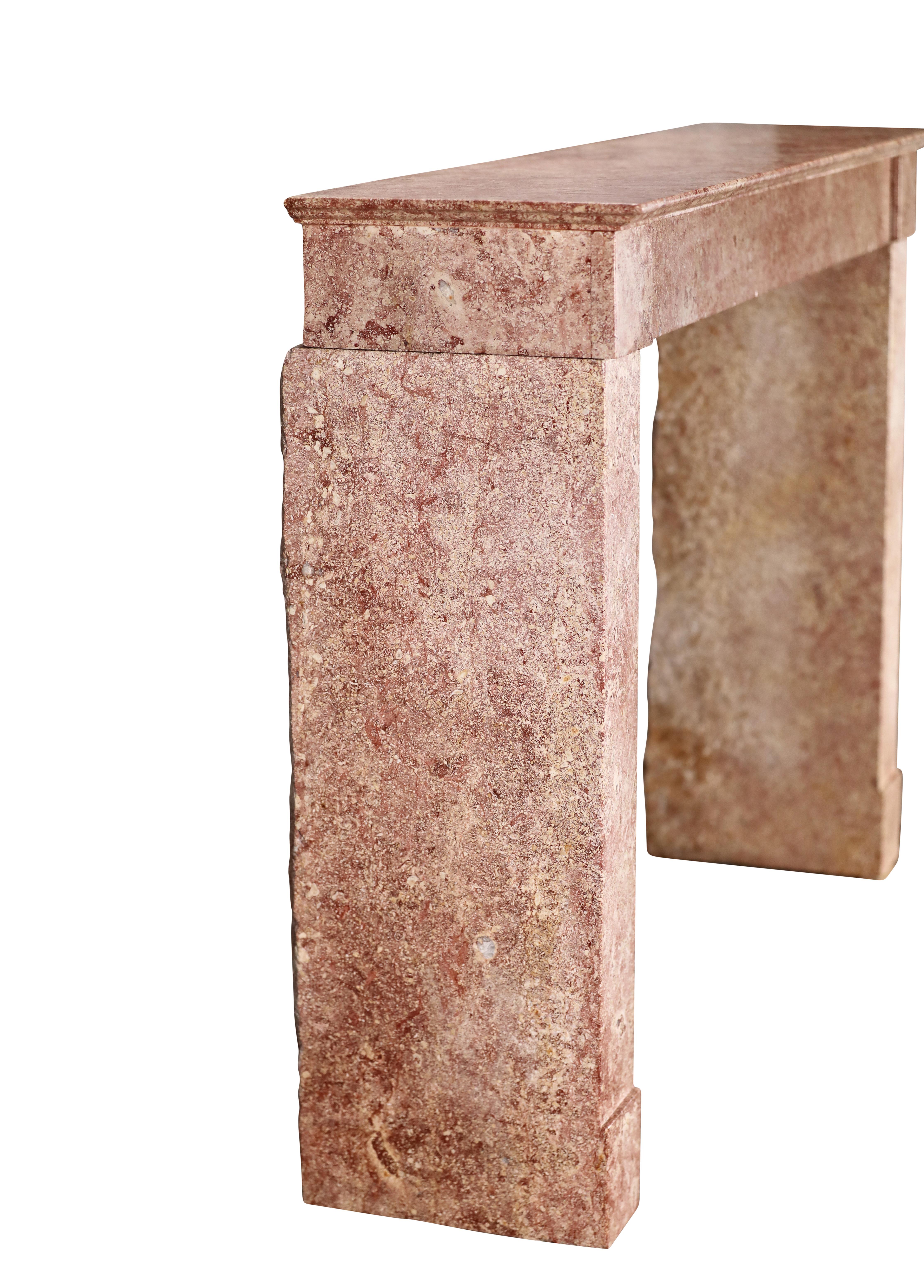 Rectilinear Timeless Antique Fireplace Mantel From Burgundy Castle For Sale 8