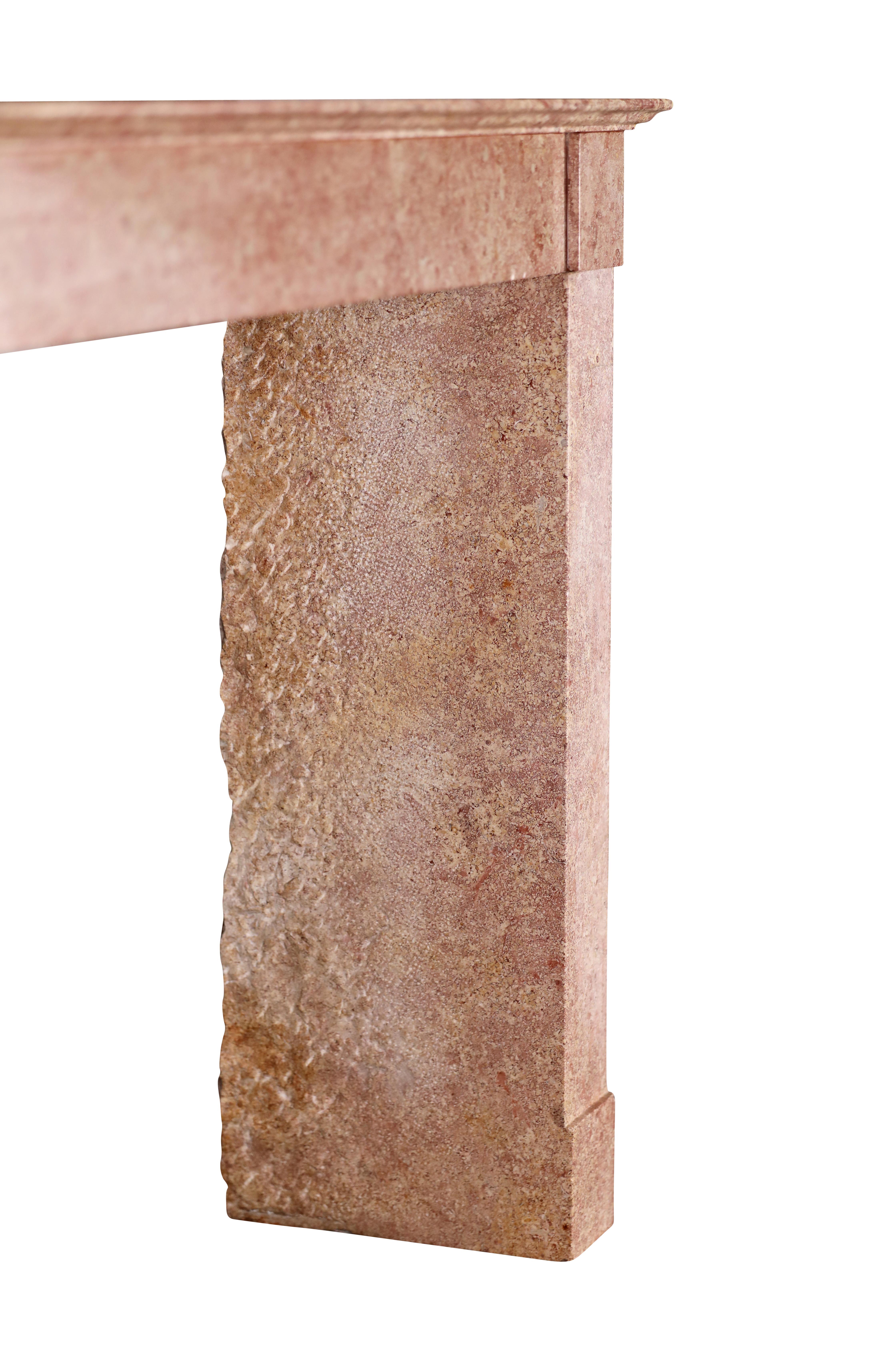 Rectilinear Timeless Antique Fireplace Mantel From Burgundy Castle For Sale 9