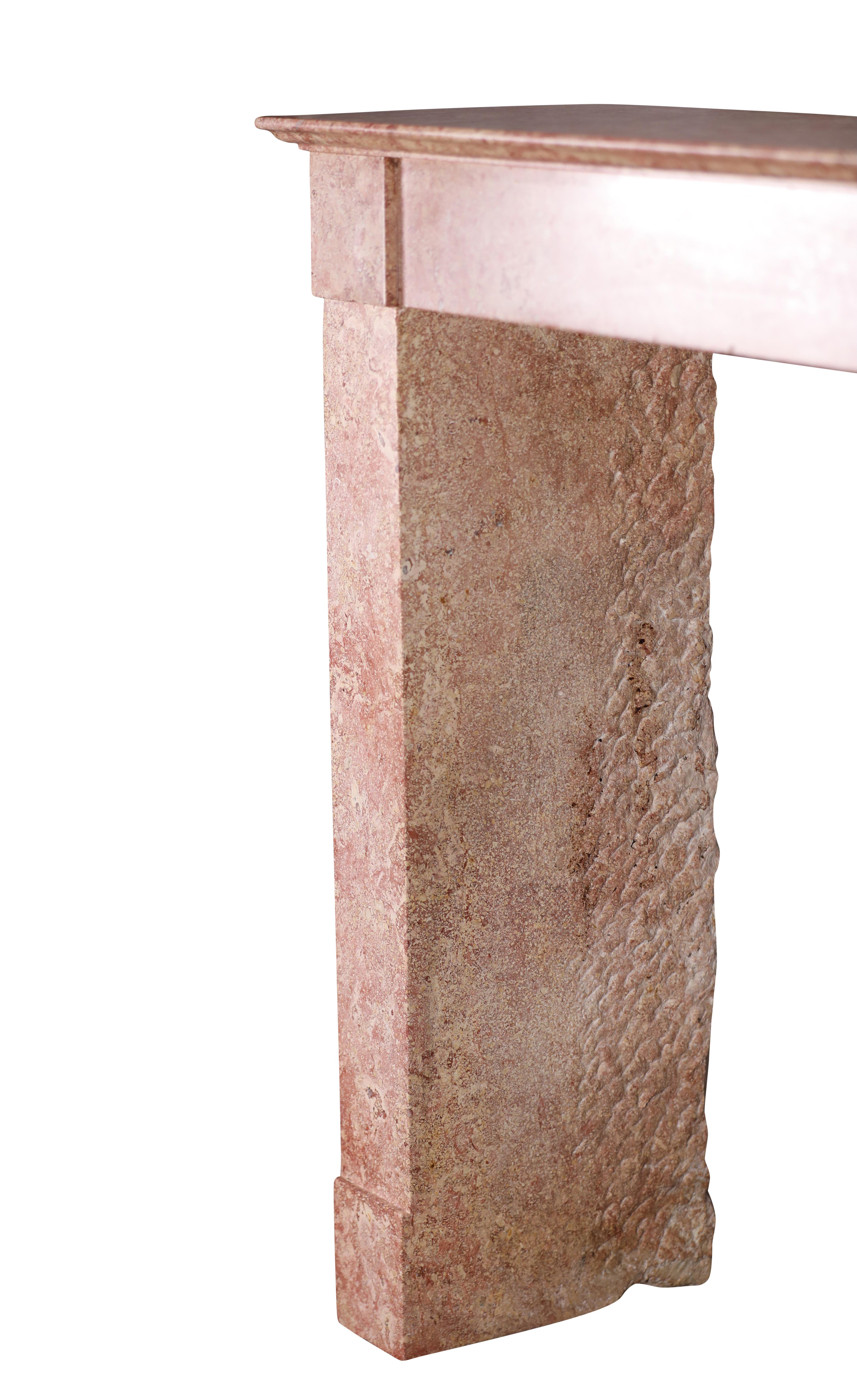 Rectilinear Timeless Antique Fireplace Mantel From Burgundy Castle For Sale 10