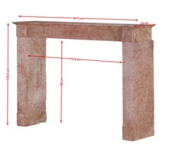 Rectilinear Timeless Antique Fireplace Mantel From Burgundy Castle