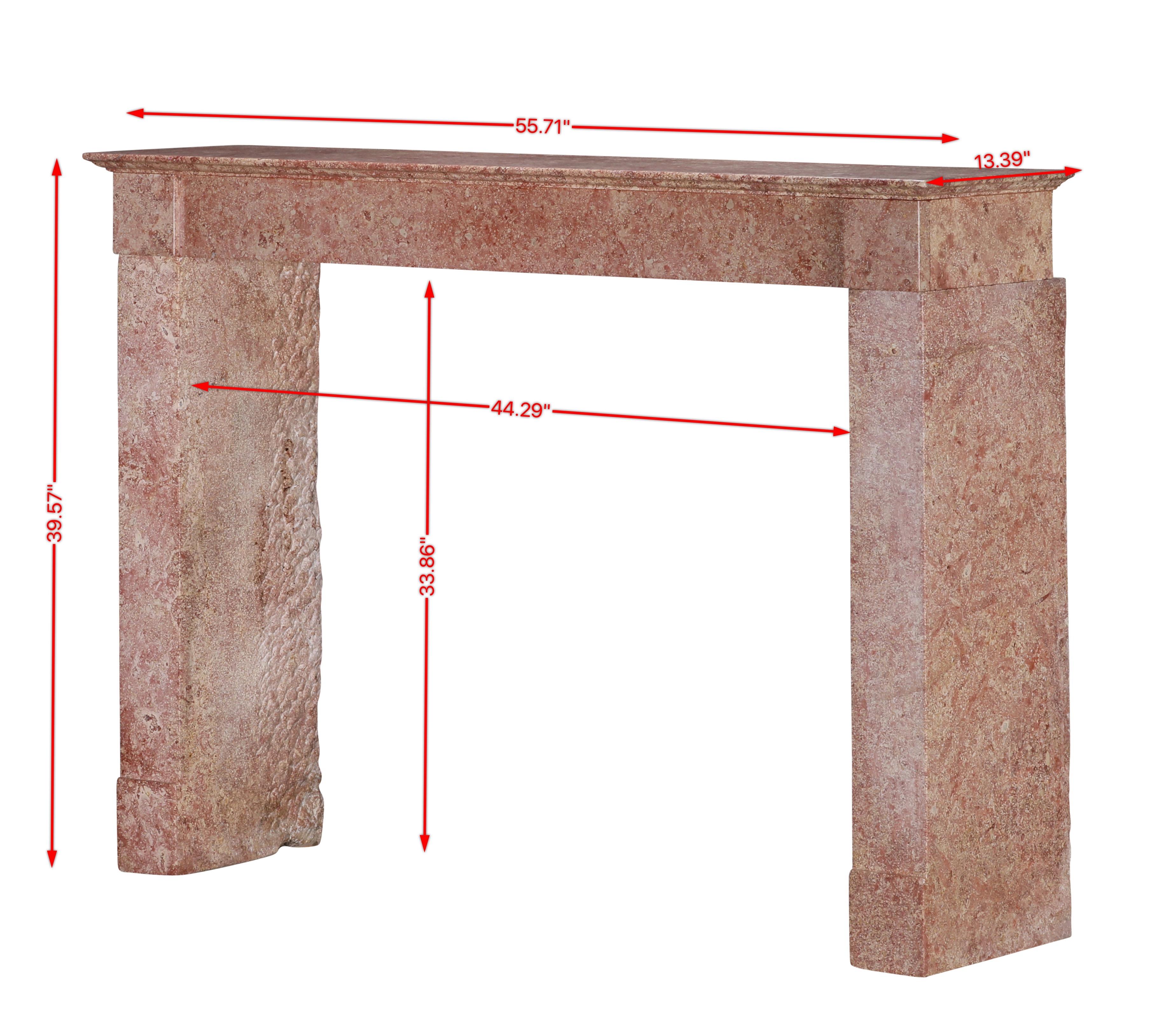 Louis Philippe Rectilinear Timeless Antique Fireplace Mantel From Burgundy Castle For Sale