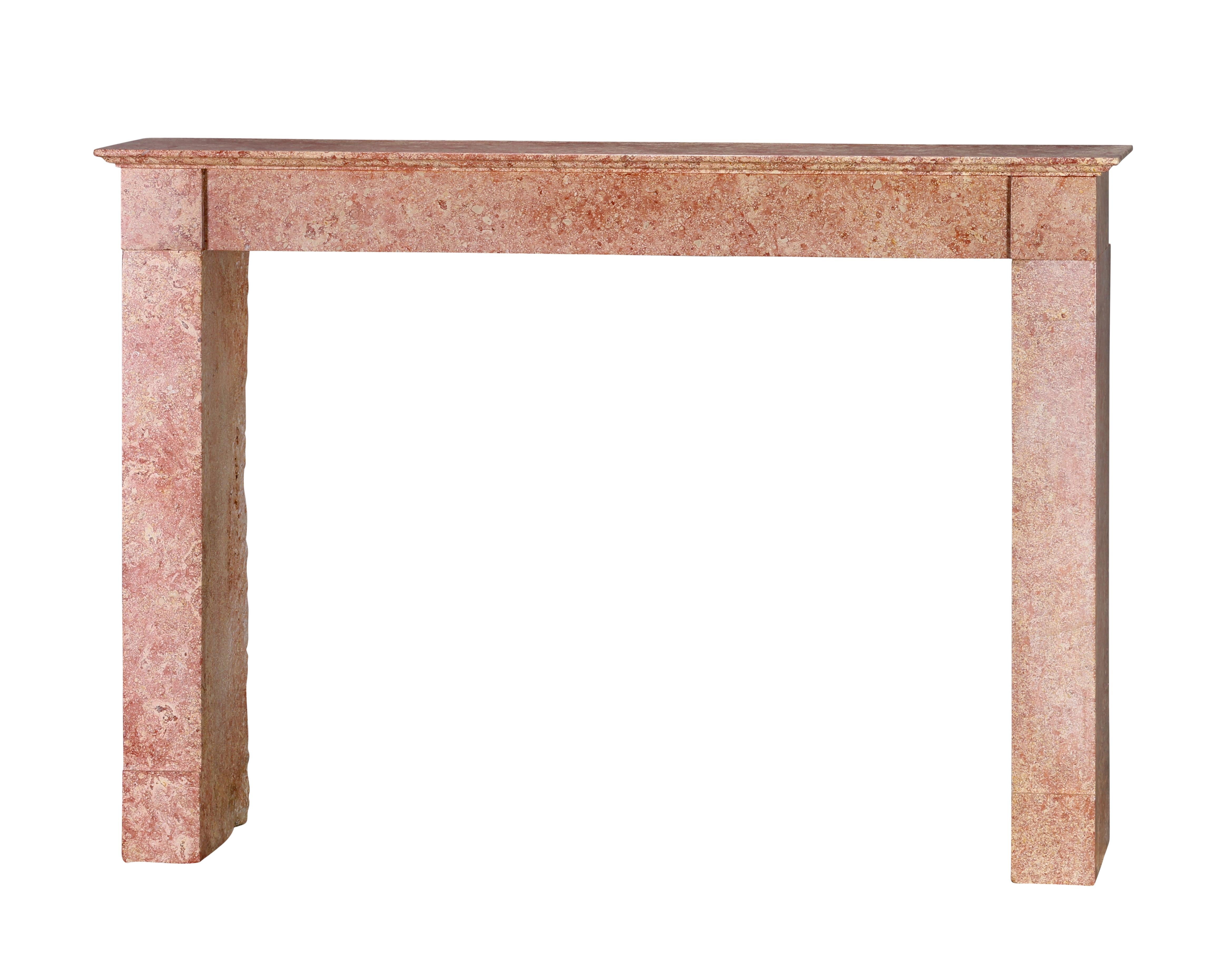 Stone Rectilinear Timeless Antique Fireplace Mantel From Burgundy Castle For Sale