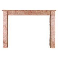 Rectilinear Timeless Antique Fireplace Mantel From Burgundy Castle