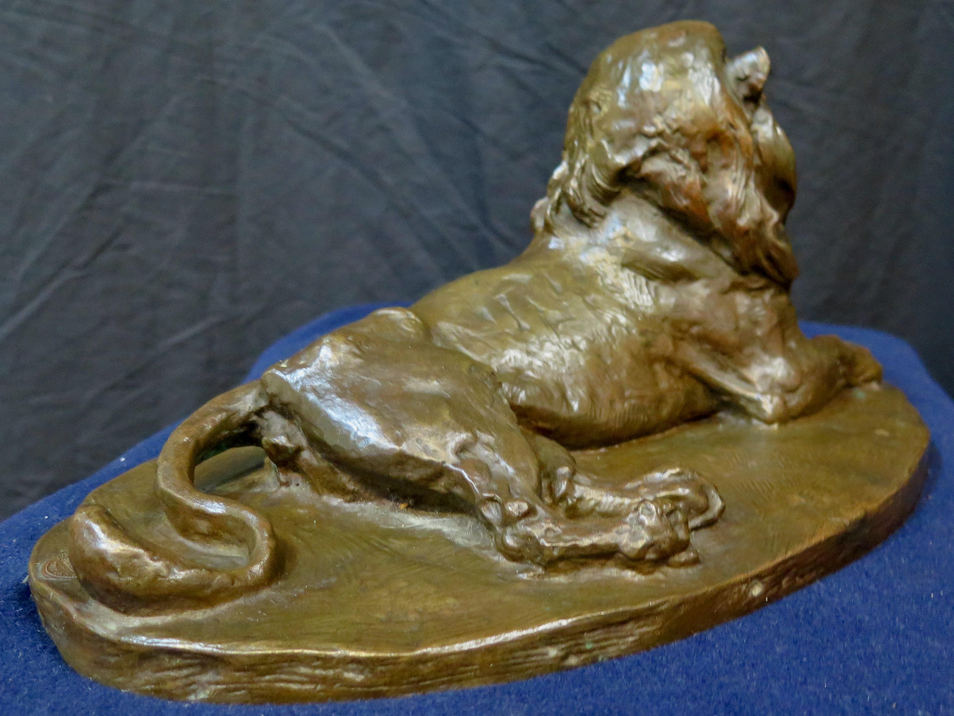 Leone reclinabile Bronzo in vendita 2