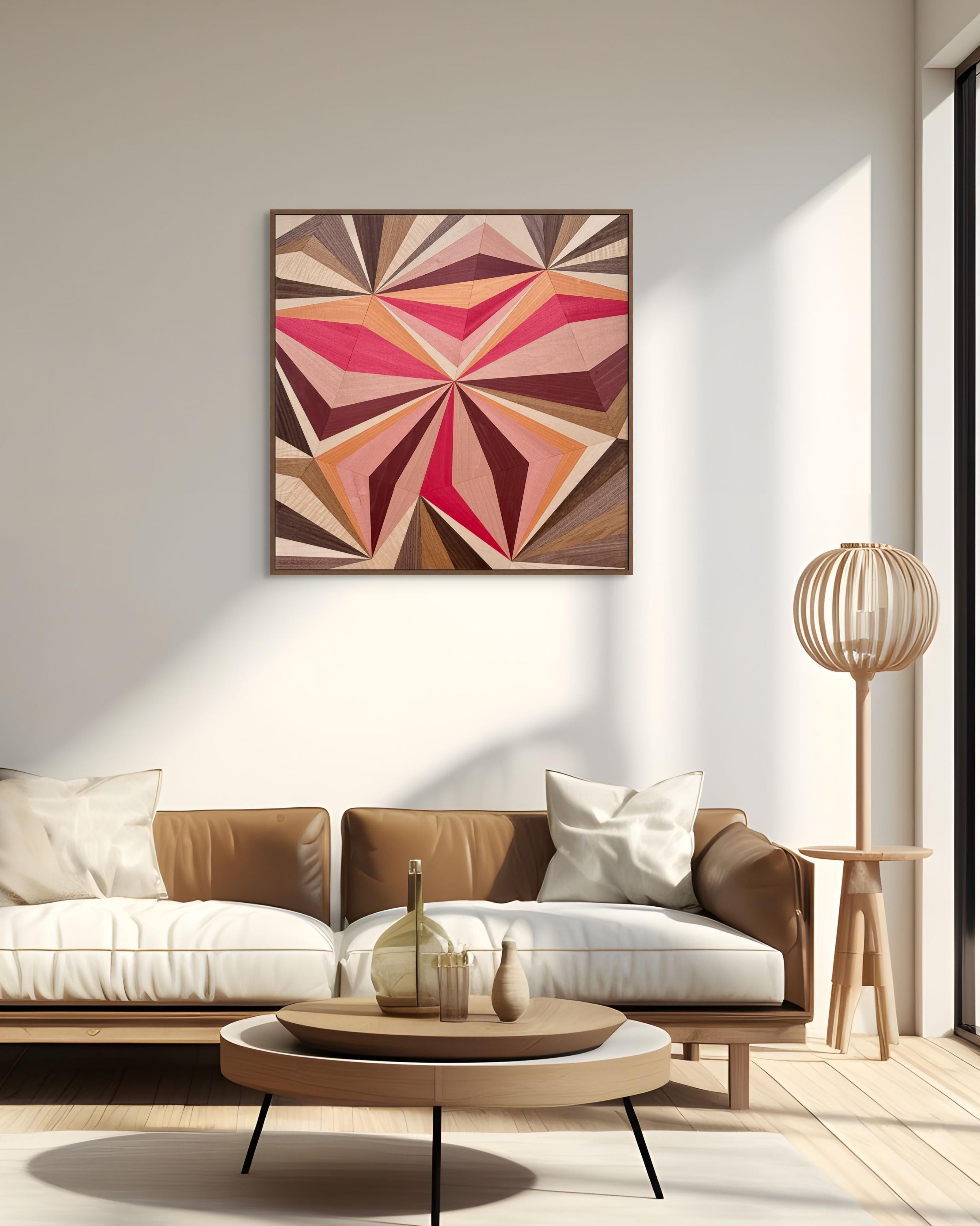 Dieses aktuelle Kunstwerk aus dem Studio w o o d p o p ist ein Beispiel für die Art von modernen Intarsienarbeiten, die  w o o d p o p  wird zum Synonym für.  Seit seiner Gründung vor 10 Jahren hat sich das Studio auf Intarsien- und Einlegearbeiten