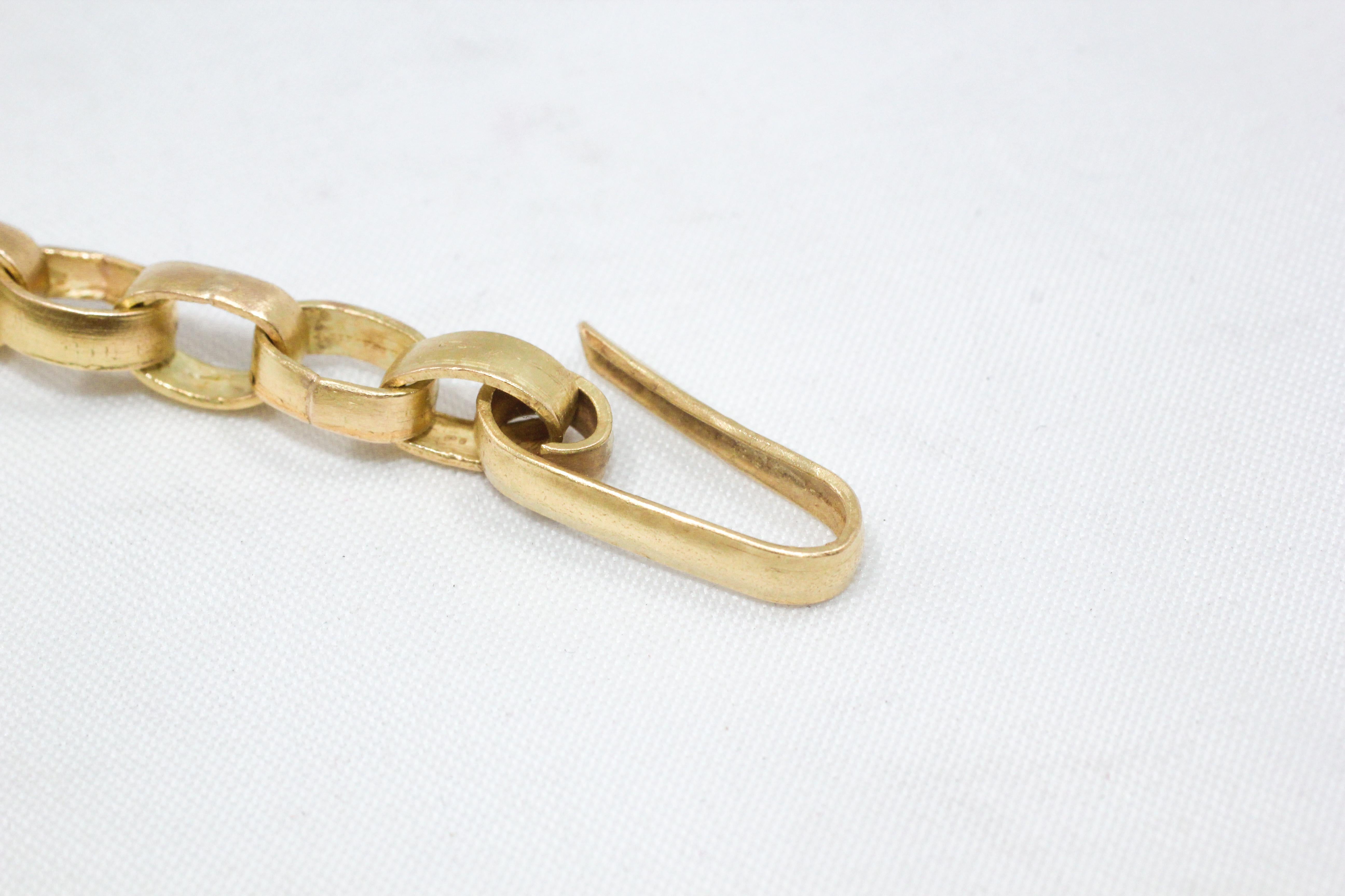 Recycelte 18 Karat Gold Gliederkette Halskette im Angebot 8