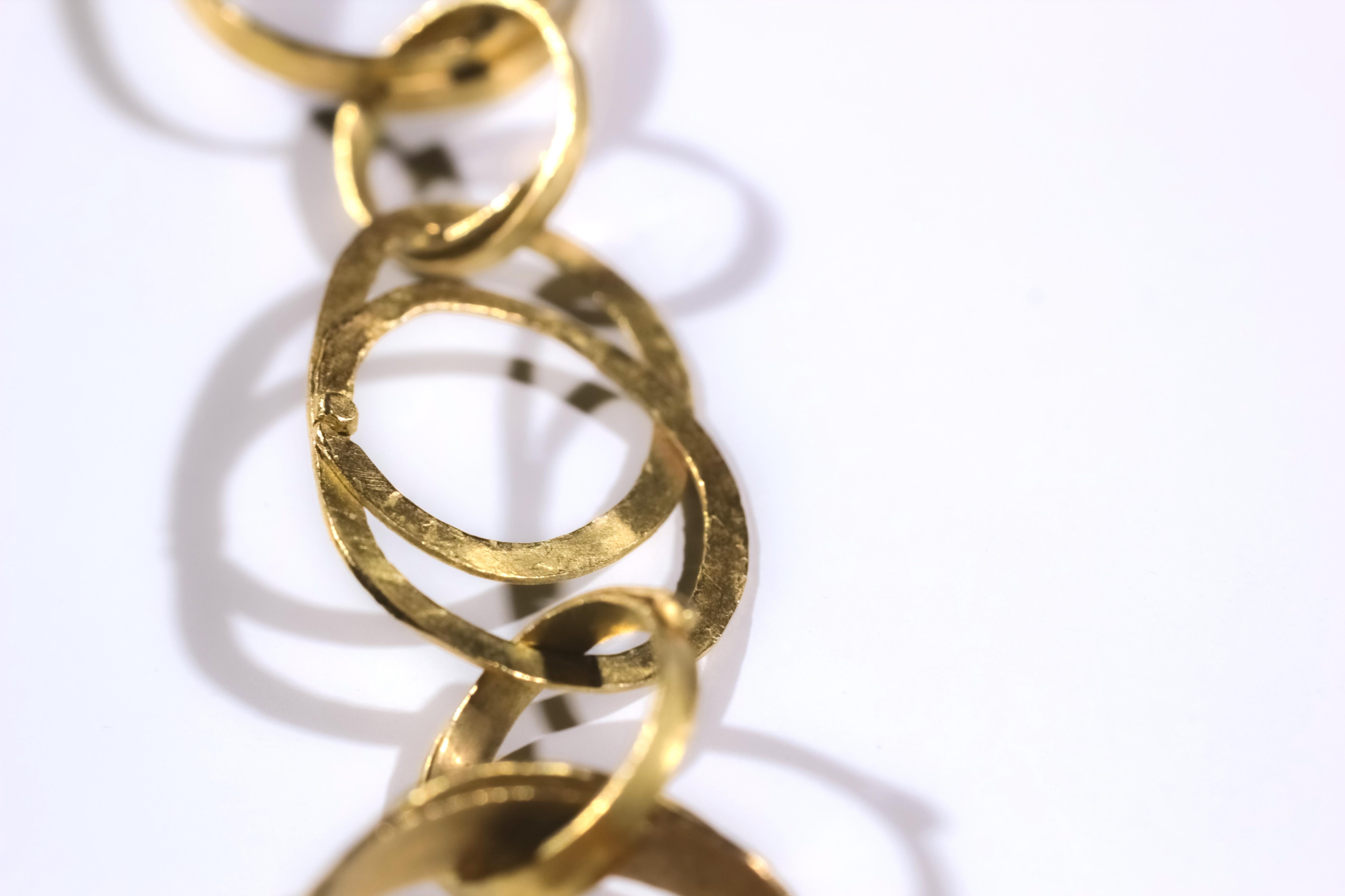 Recycelte 18k Gold Saphir Briolettes Handgefertigte Kette Halskette und mehr im Angebot 5