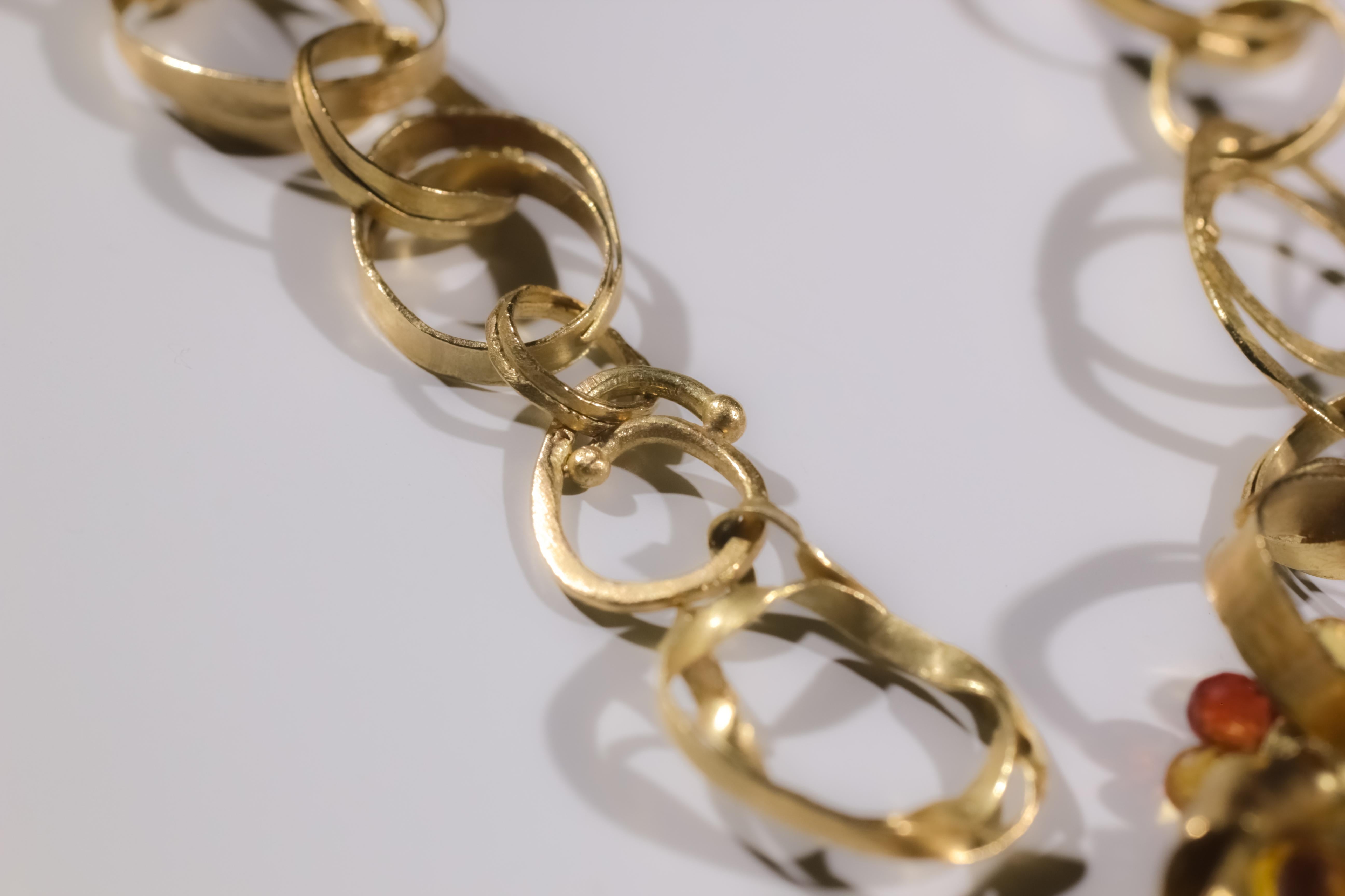 Recycelte 18k Gold Saphir Briolettes Handgefertigte Kette Halskette und mehr im Angebot 6