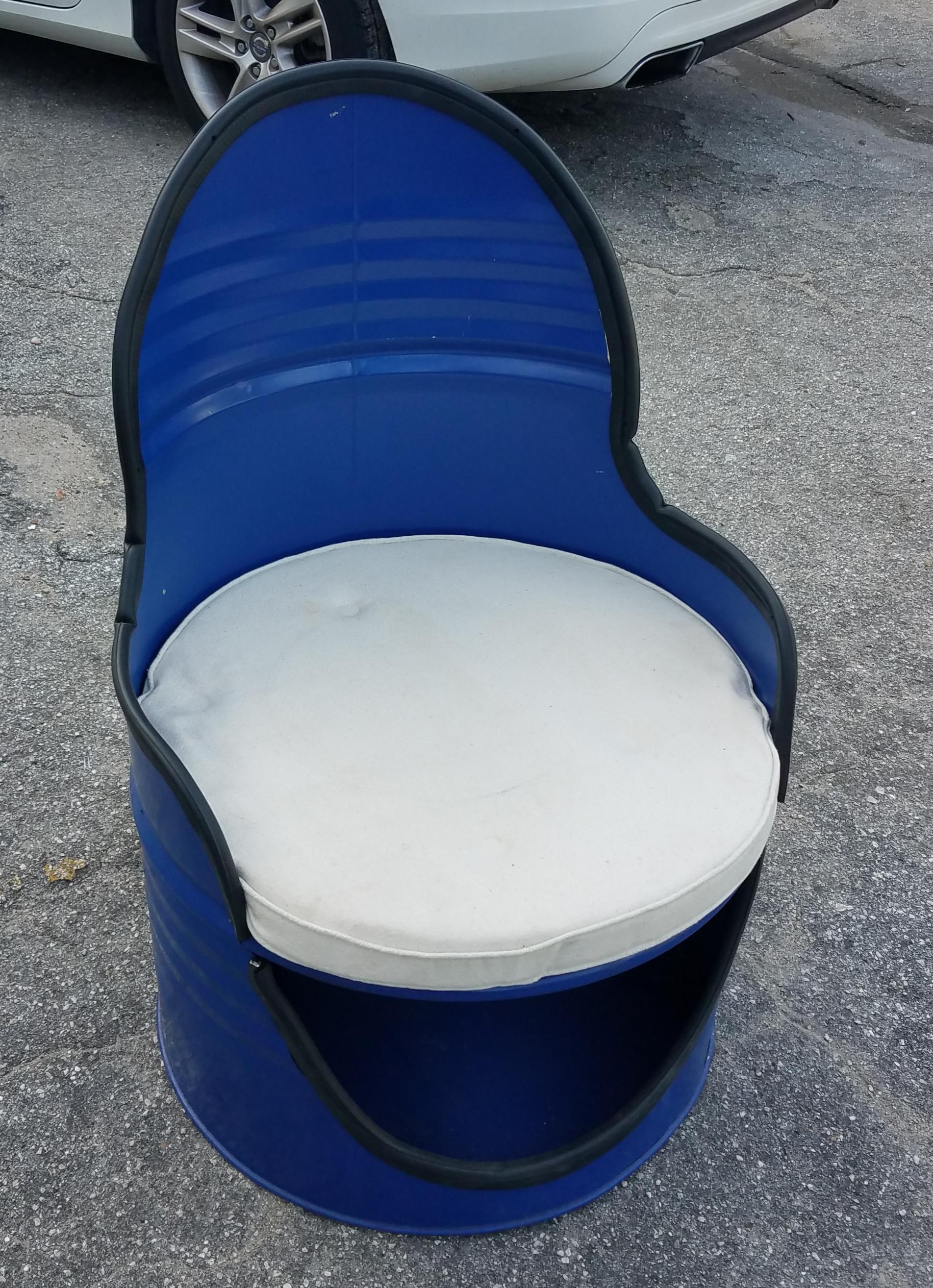 plastic barrel chair