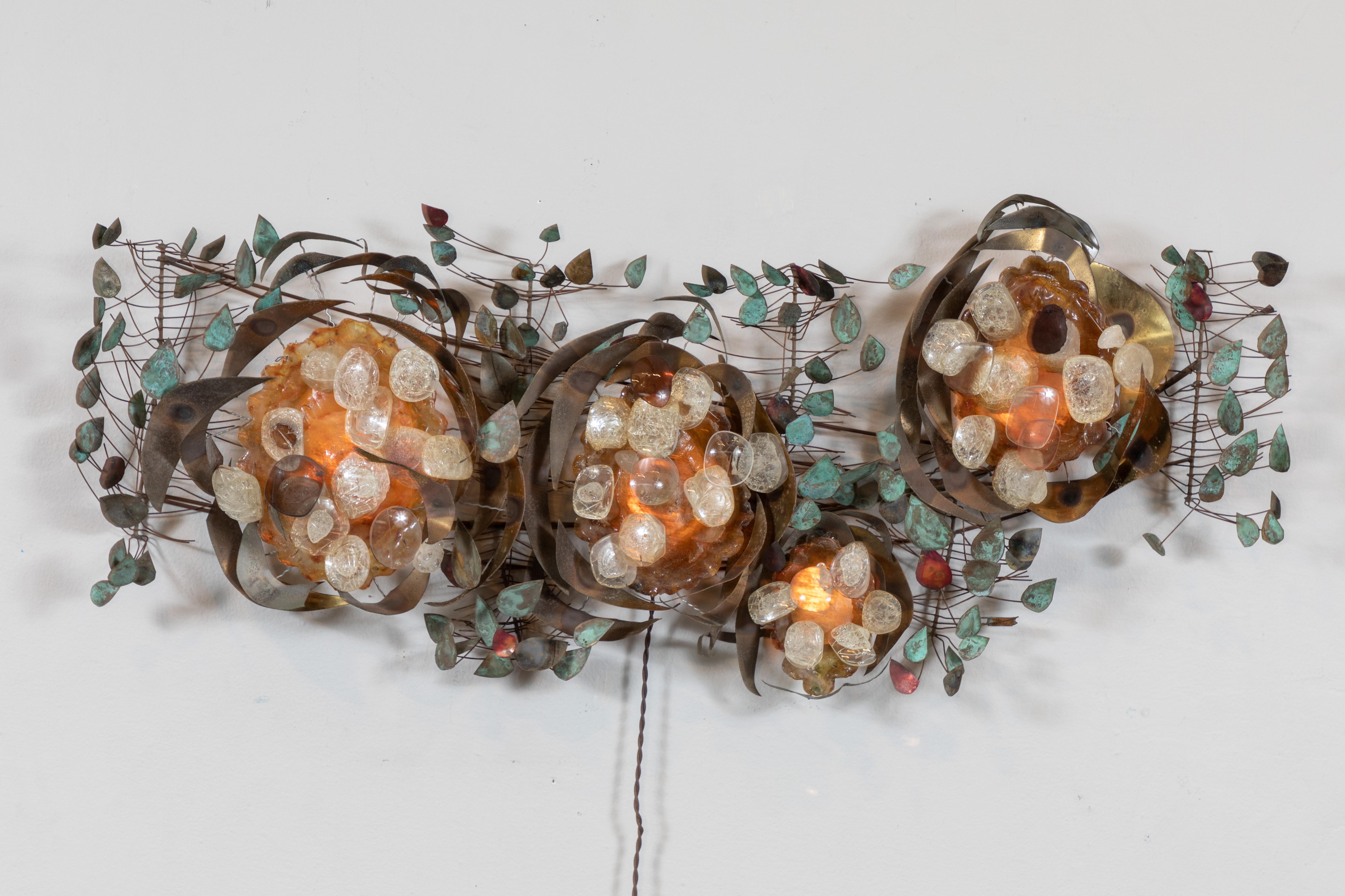 Recycled Glass Wall Light For Sale 2