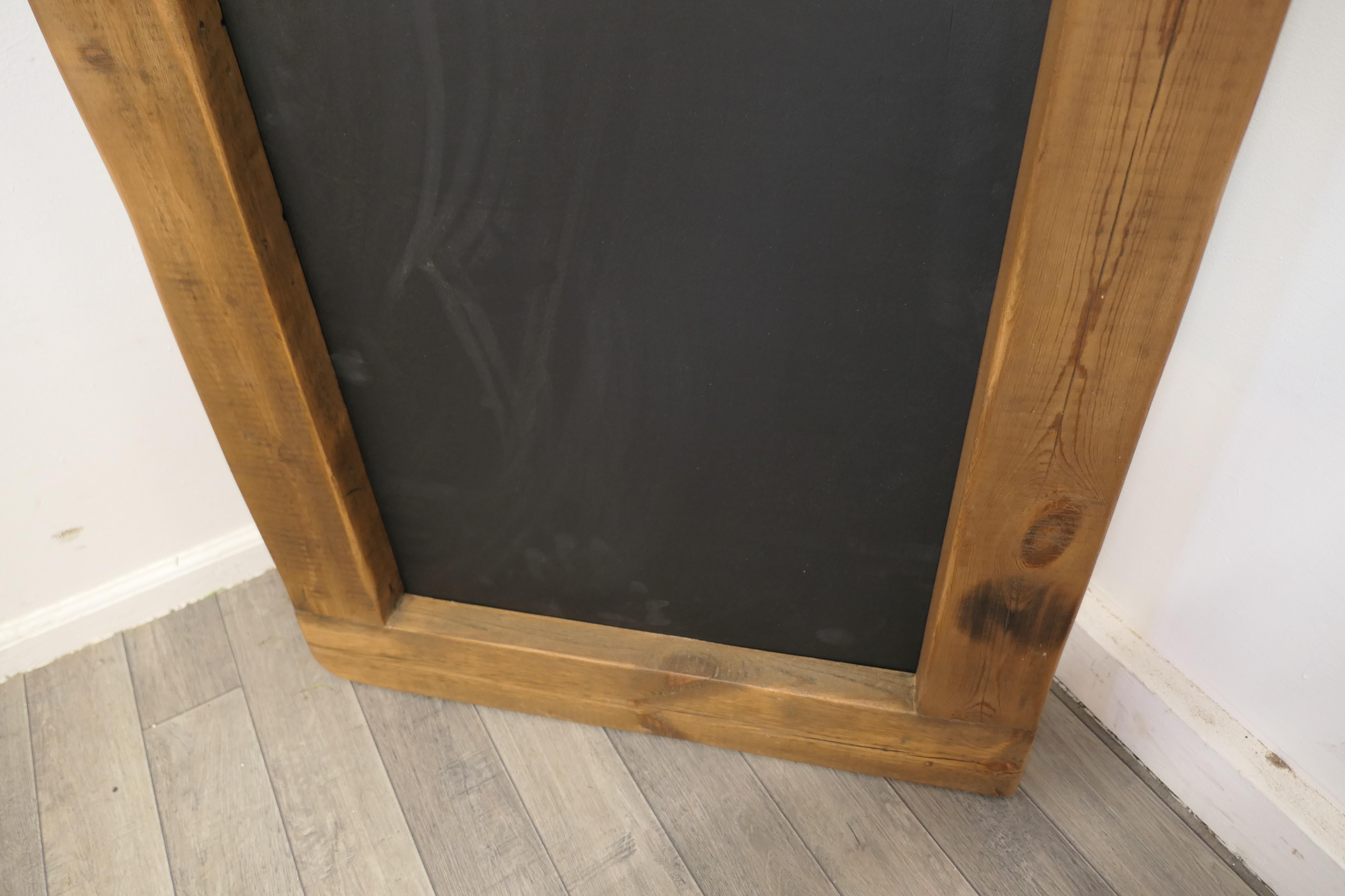 Recycled Pine Wine Bar Menu, Black Board a Good Handsome Piece For Sale 1