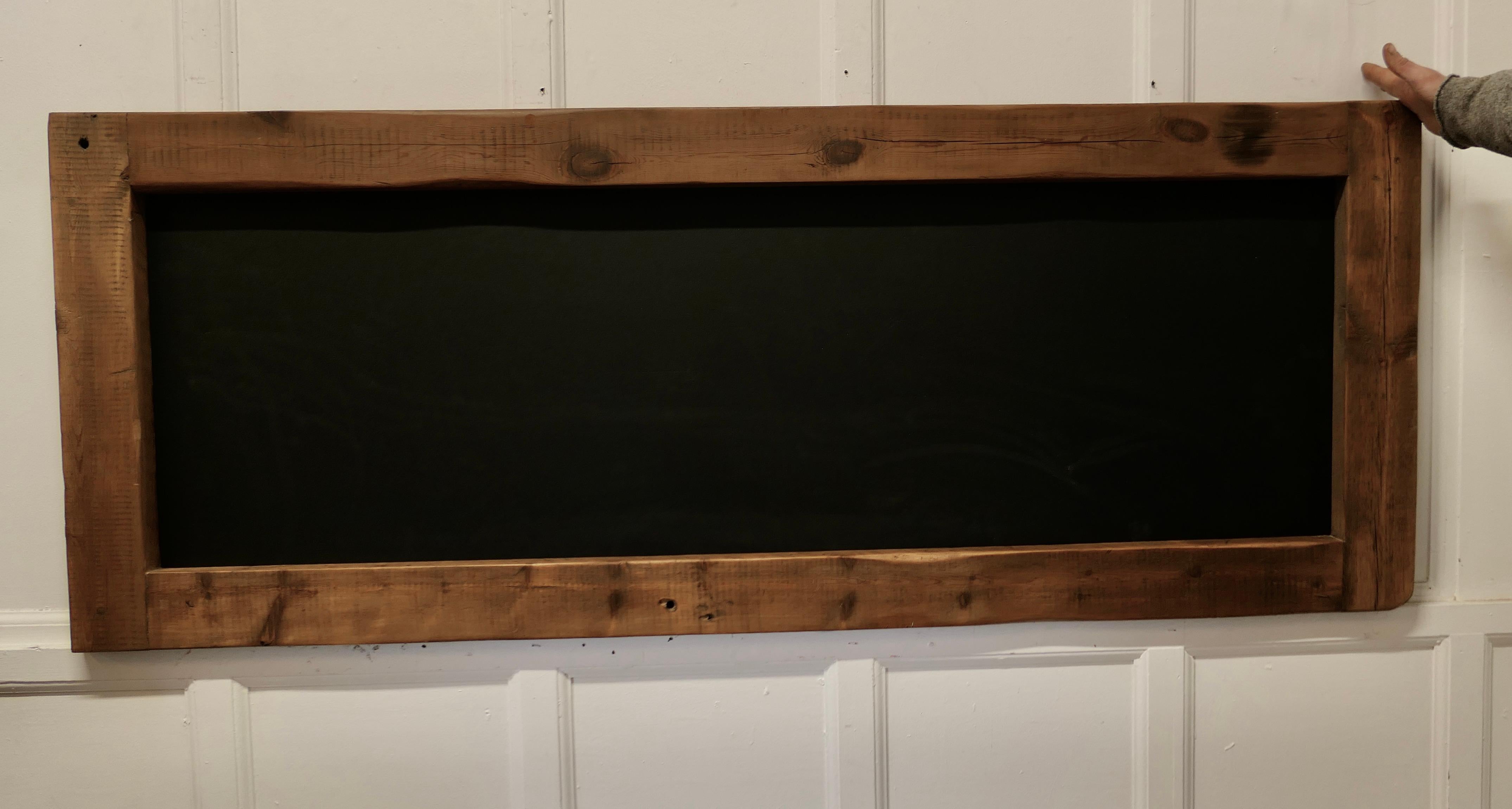 Recycled Pine Wine Bar Menu, Black Board a Good Handsome Piece For Sale 2