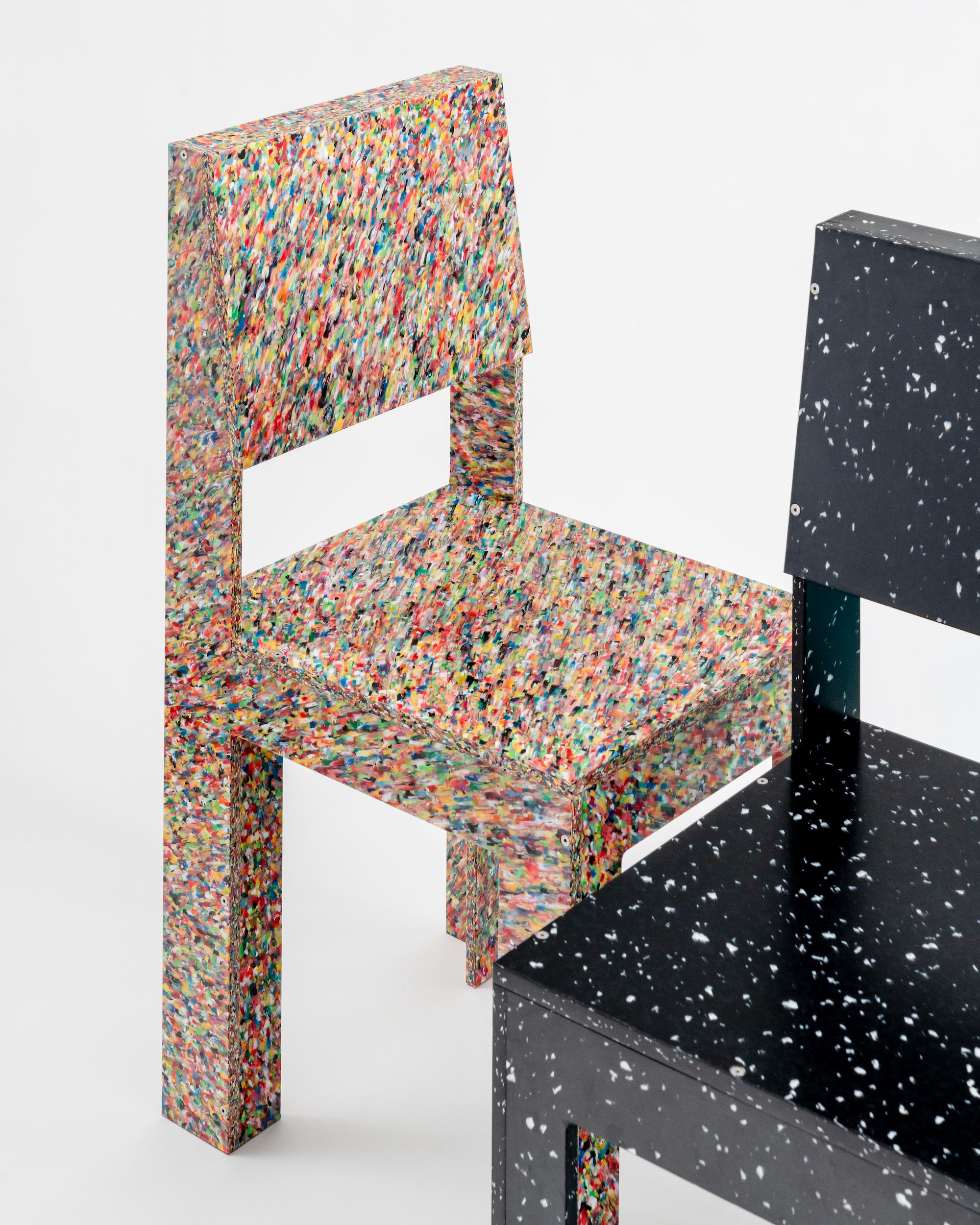 Recycled-Plastic 'RCP2 Chair' in Confetti by Jane Atfield In New Condition For Sale In New York, NY