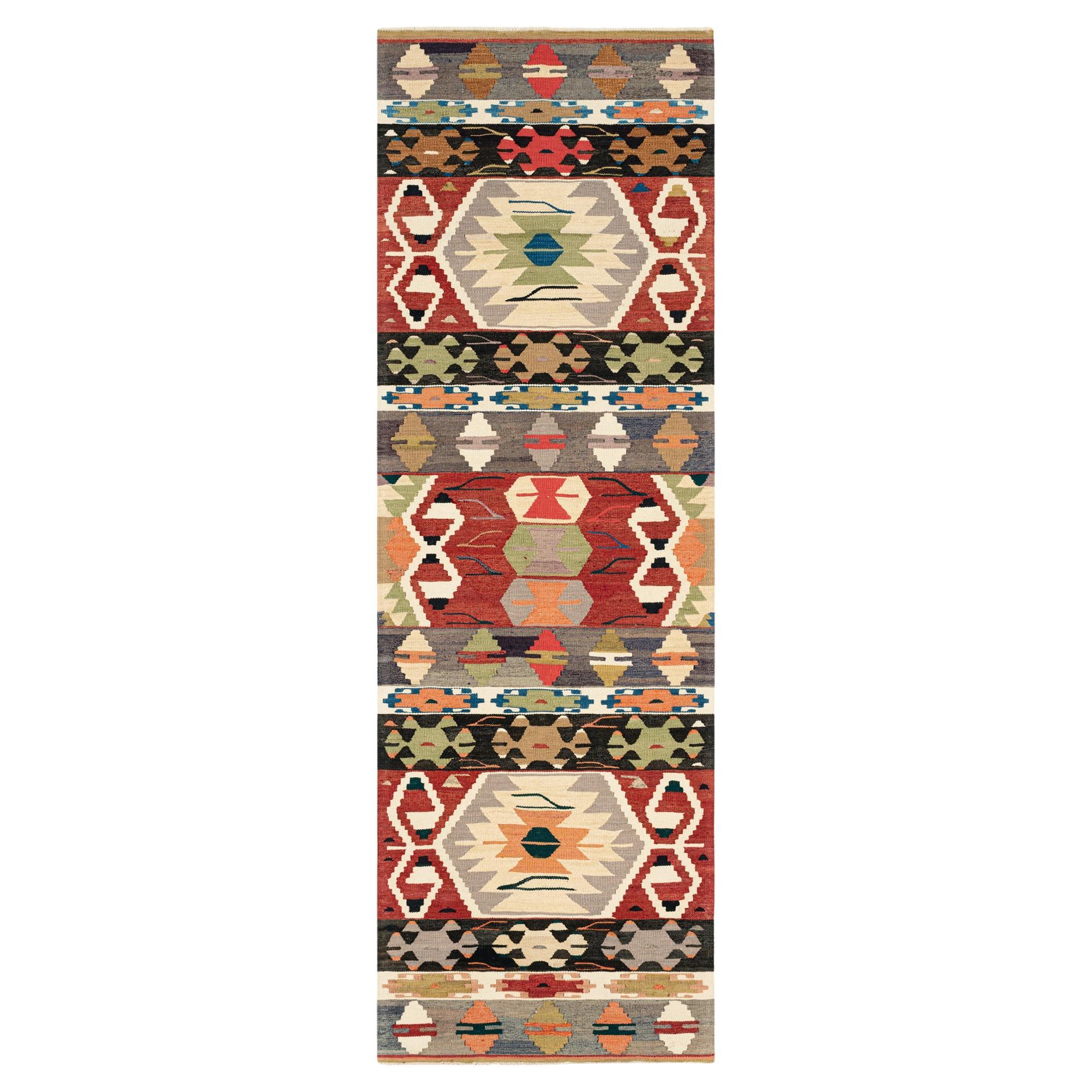 Recycled Yarn Kilim No.01 Runner Original Flatweave Rug by Knots Rugs