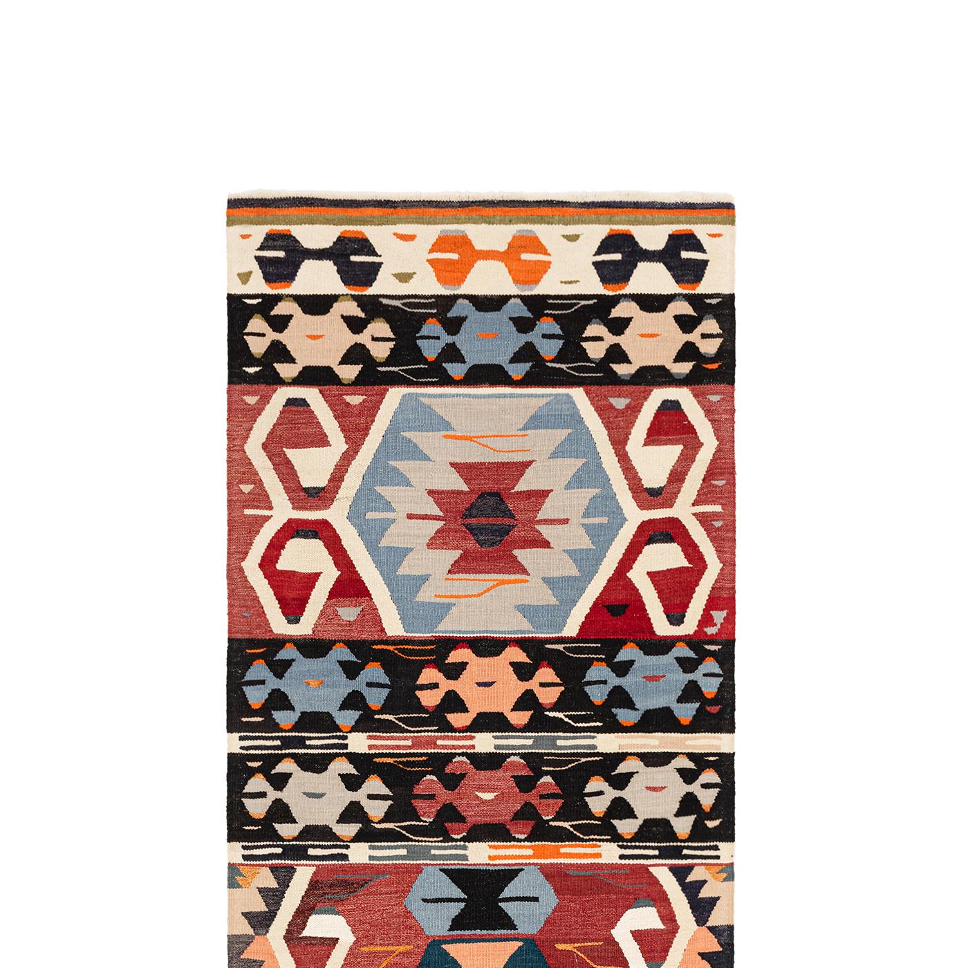 Tissé à la main Tapis Kilim n°02 Runner Original Flatweave de Knots Rugs en vente