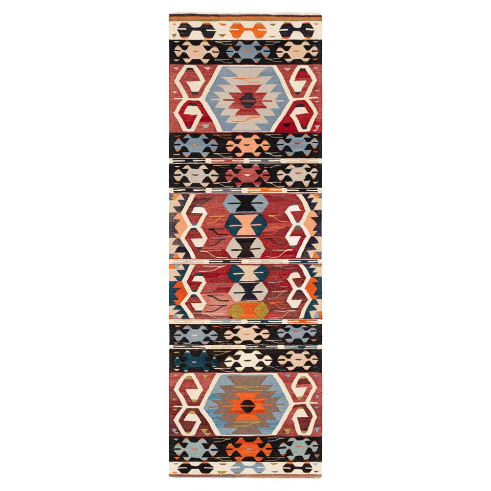 Recycled Yarn Kilim No.01 Runner Original Flatweave Rug by Knots Rugs ...