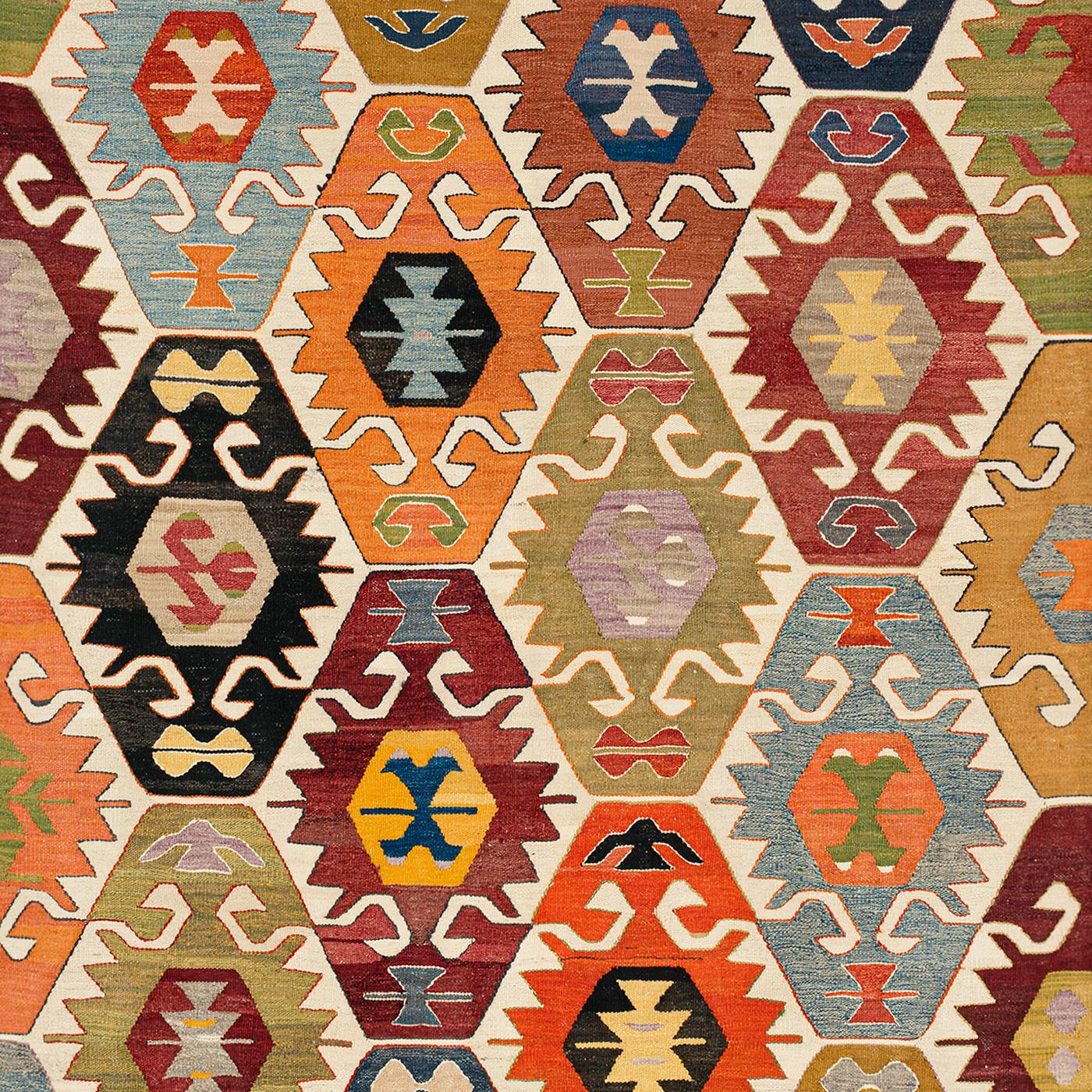 Recycled Yarn Kilim No.04 Original Flatweave Rug by Knots Rugs In New Condition For Sale In London, GB