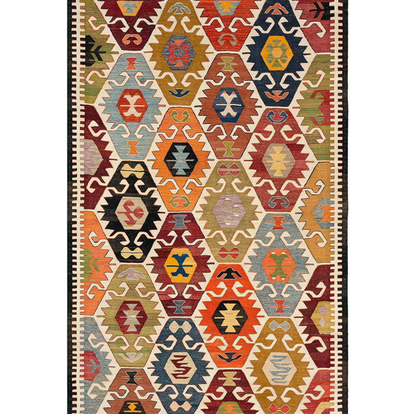 Contemporary Recycled Yarn Kilim No.04 Original Flatweave Rug by Knots Rugs For Sale