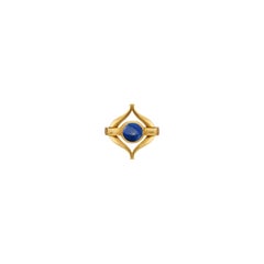Recycled Yellow Gold Eboris Buds Lapis Lazuli by MAZARIN