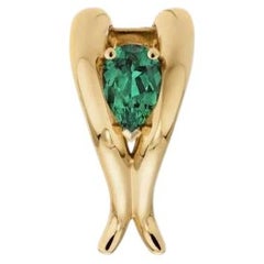 Recycled White Gold Eboris Emerald Earclip by MAZARIN
