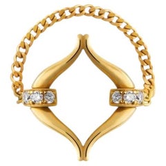 Recycled Yellow Gold Eboris Link Paved Ring by MAZARIN