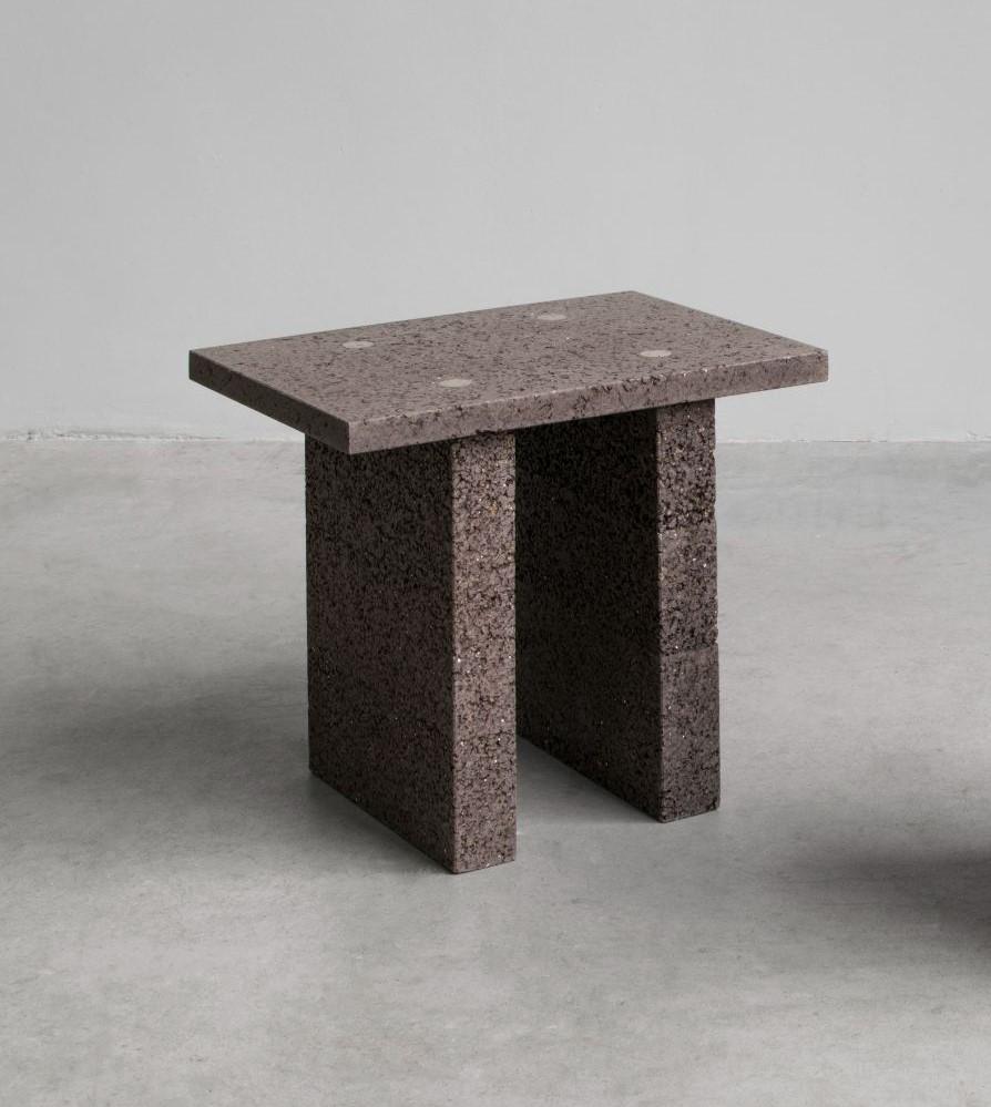 Recycling Reject side table by Tim Teven
Dimensions: 47 x 34.5 x 43 cm
Materials: Recycled Composite

Available in different colors.

Recycling Reject demonstrates the possibility of using the non-recyclable fibers as a building material by