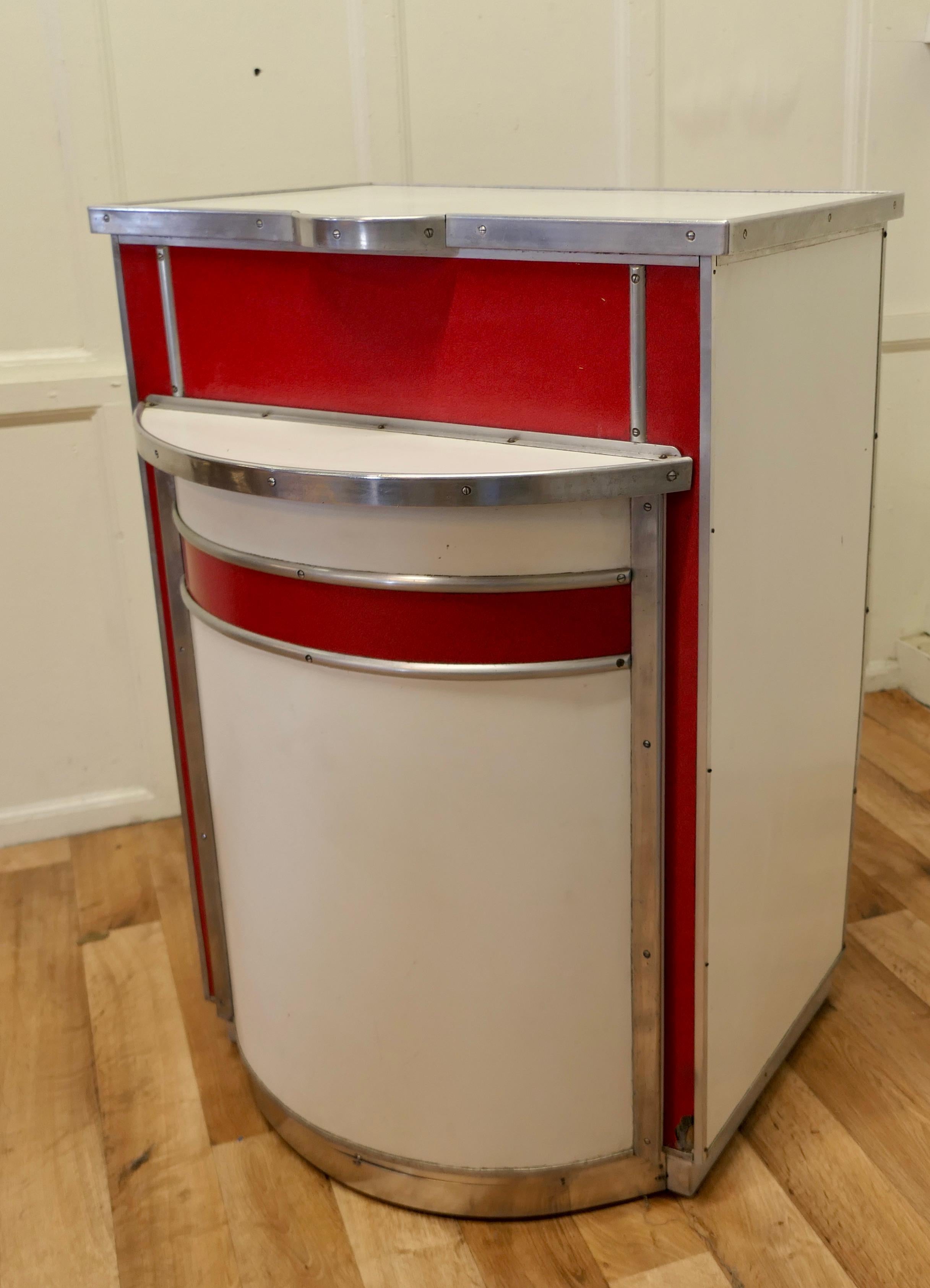 Red 1950s Retro Hostess Greeting Station, Greeter For Sale at 1stDibs