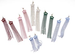 Red 4" Fringe Earring