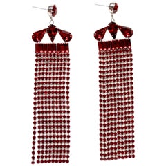 Red 4" Fringe Earring Red 4" Fringe Earring