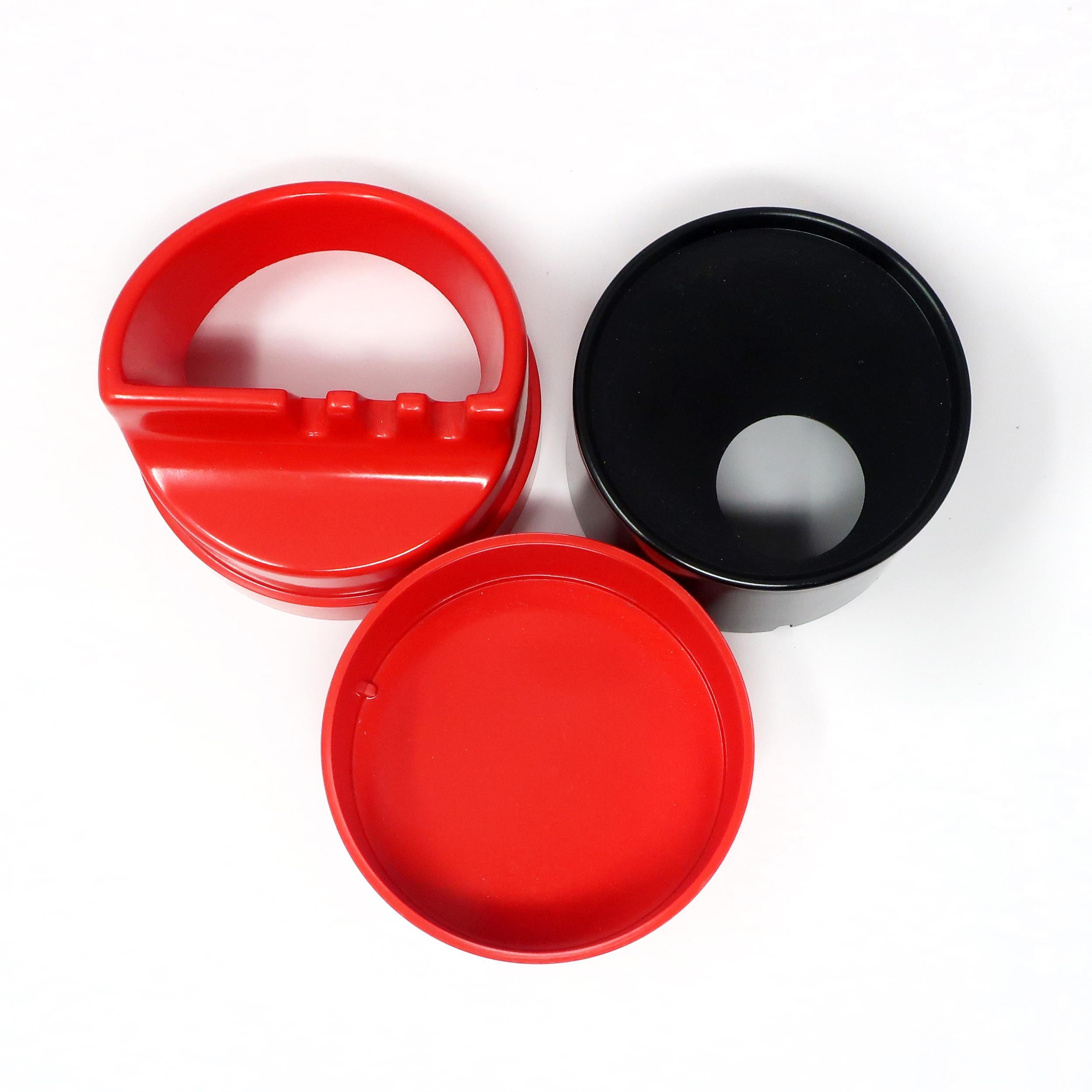 Red 4630 Roto Ashtray by Joe Colombo for Kartell For Sale 2