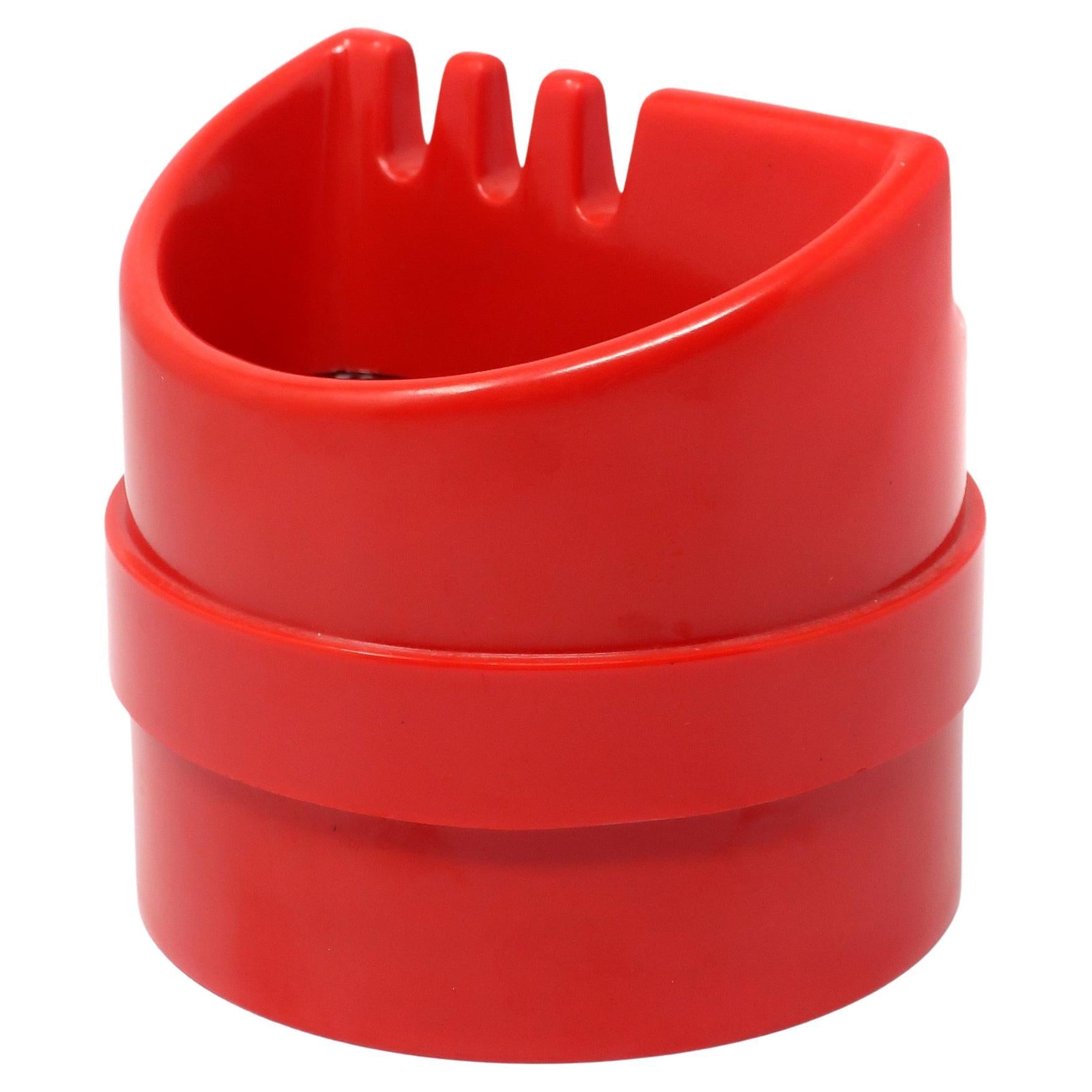 Cendrier Roto rouge 4630 de Joe Colombo pour Kartell