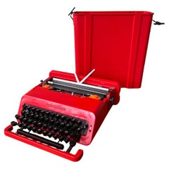 Red ABS Plastic Valentine Typewriter Ettore Sottsass - Olivetti Synthesis, Italy