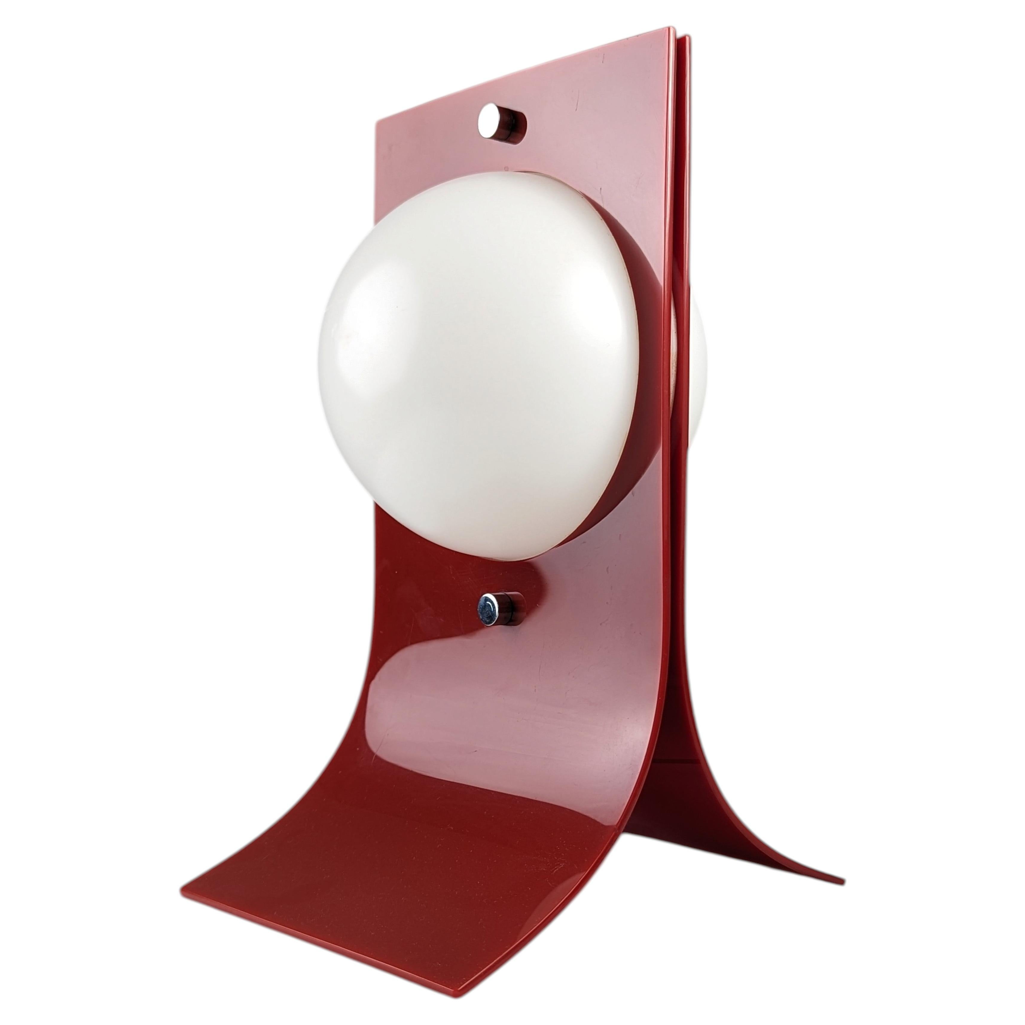 Red Acrylic Area Type Table Lamp by Neal Small, 1960s