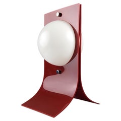 Red Acrylic Area Type Table Lamp by Neal Small, 1960s