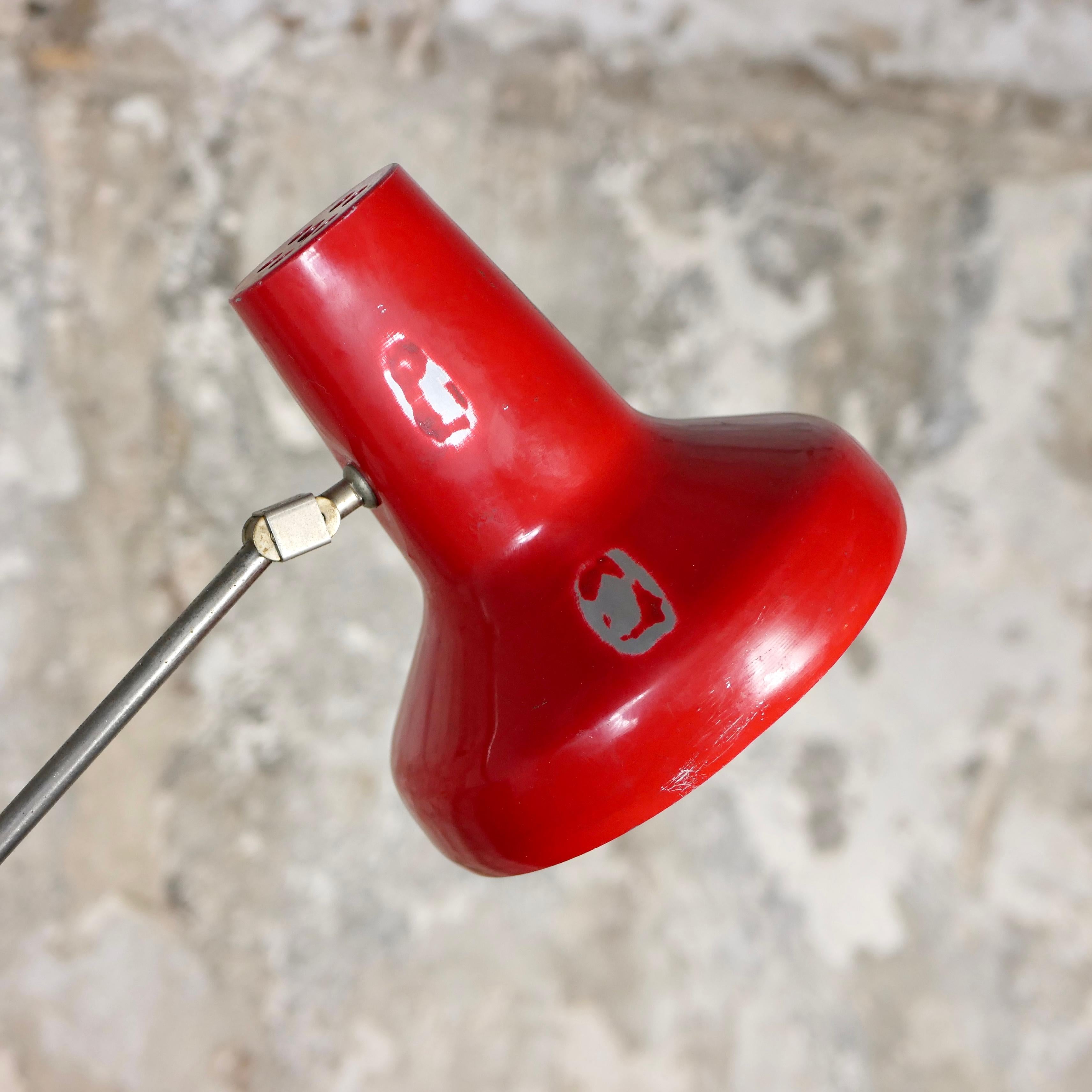 Swedish Red adjustable desk lamp by Ikea, 1980s
